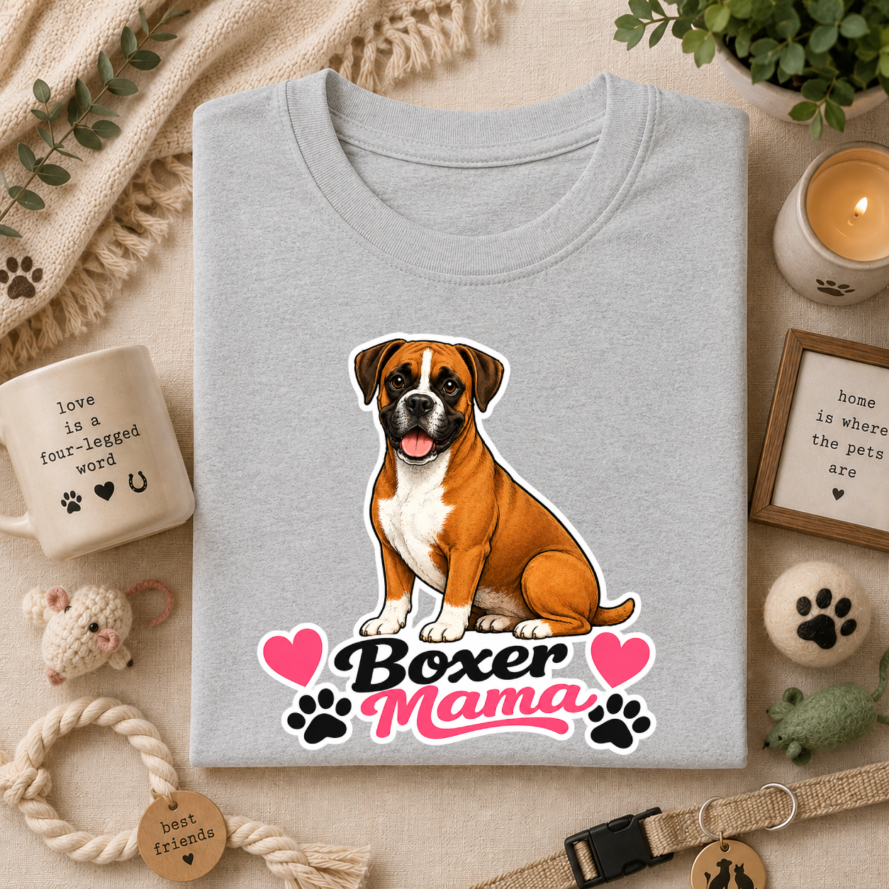 Boxer Mama T-Shirt — Cute Boxer Dog Mom Tee