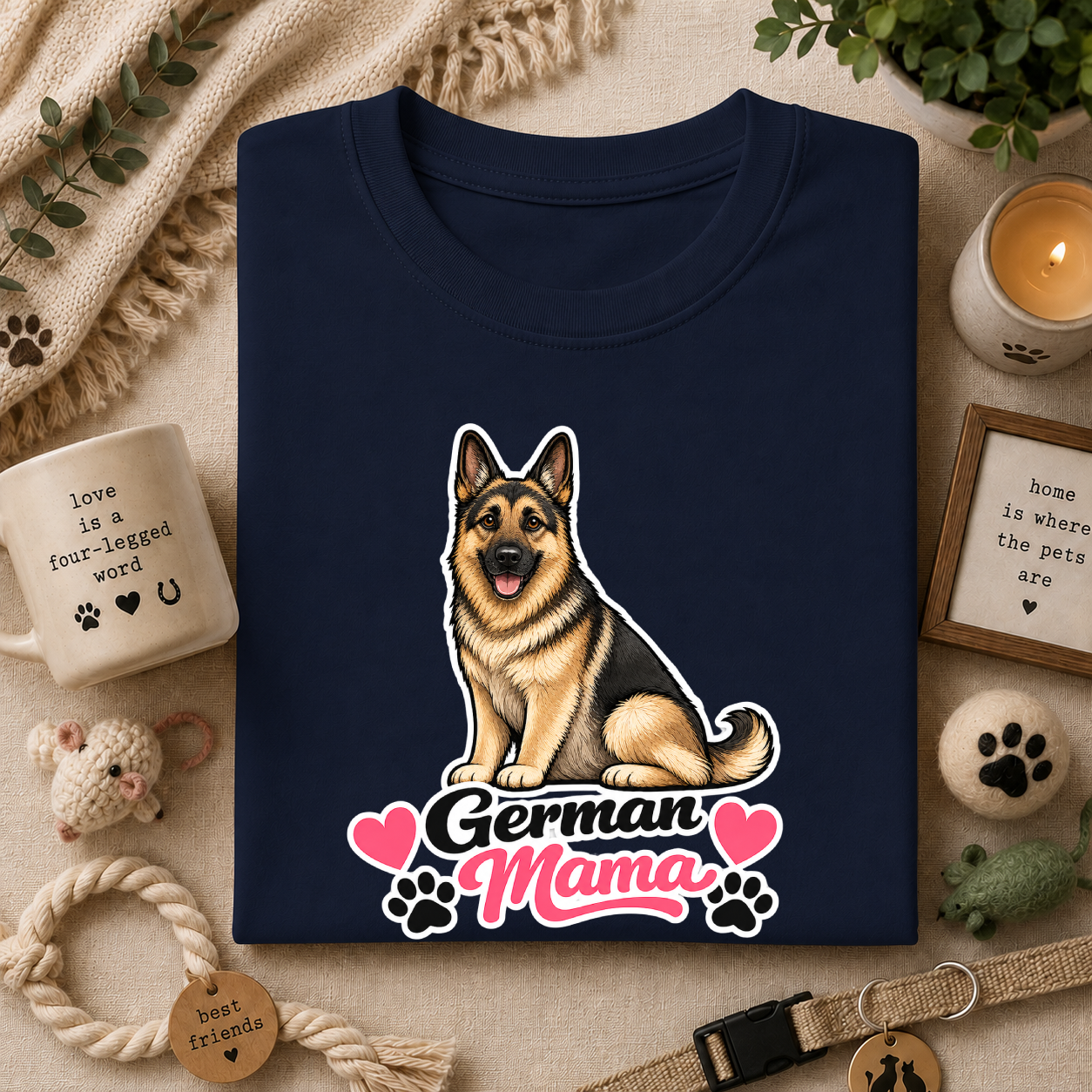 German Mama T-Shirt — Cute German Shepherd Mom Tee