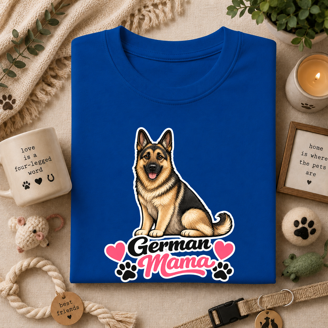 German Mama T-Shirt — Cute German Shepherd Mom Tee