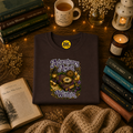 T-Shirt — "Adventures Await" Compass & Candle Travel Graphic