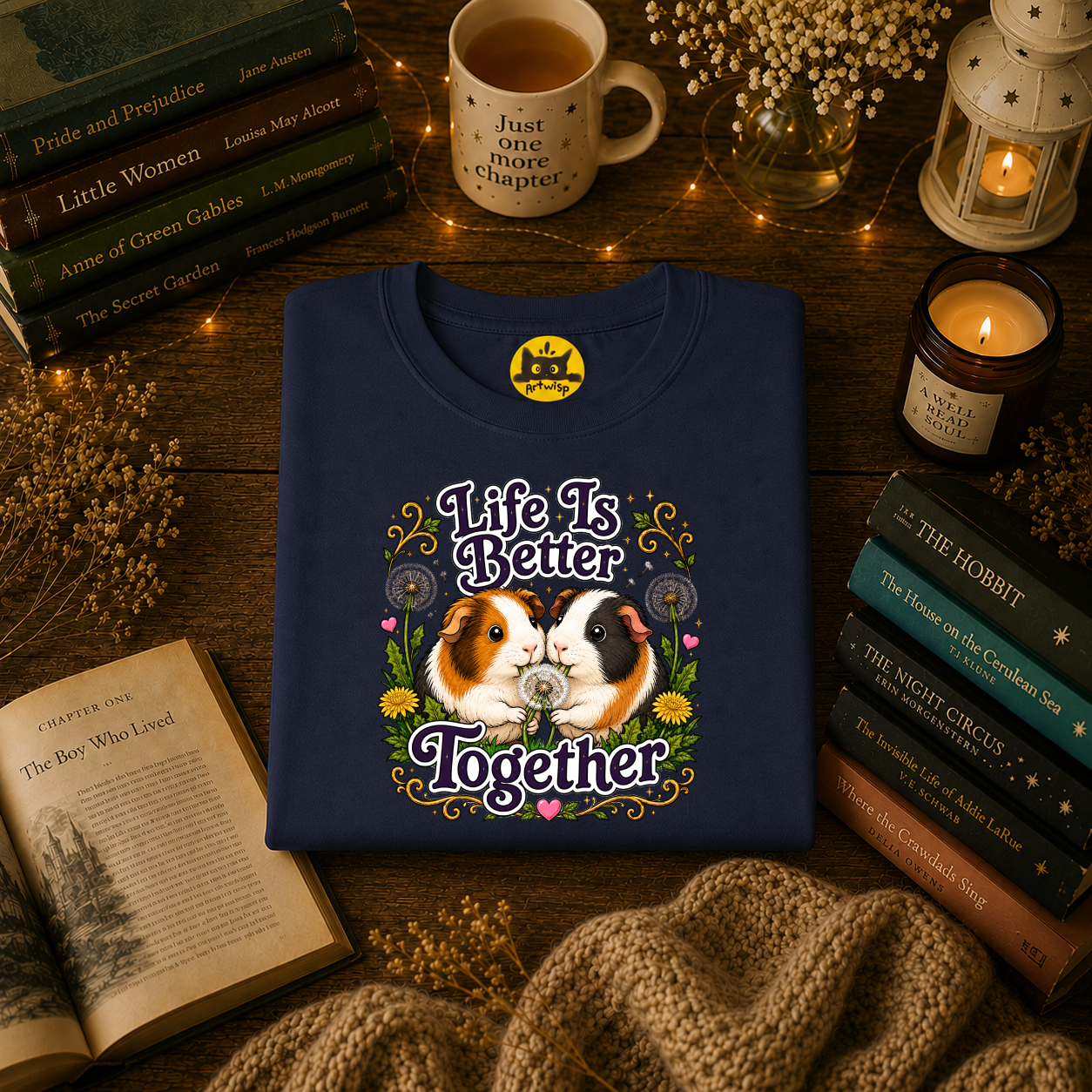 Life Is Better Together Guinea Pig T-Shirt — Cute Small Pet Tee