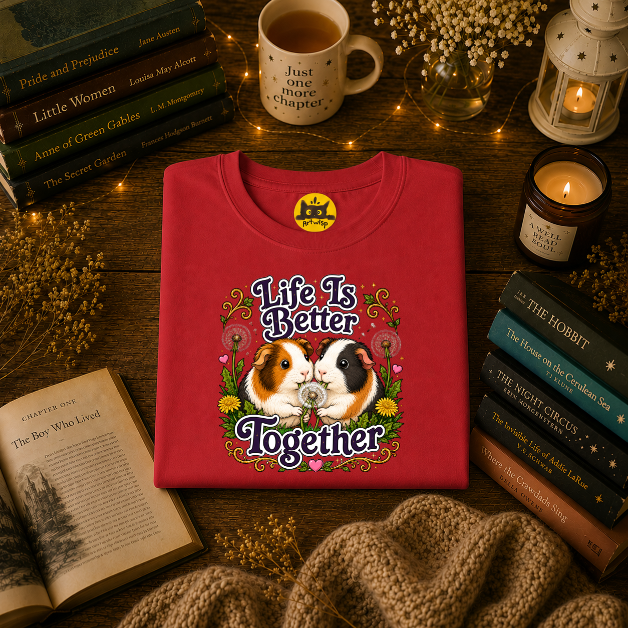 Life Is Better Together Guinea Pig T-Shirt — Cute Small Pet Tee