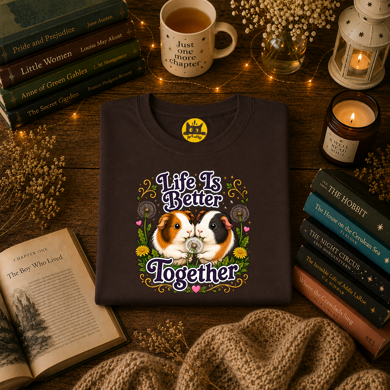 Life Is Better Together Guinea Pig T-Shirt — Cute Small Pet Tee