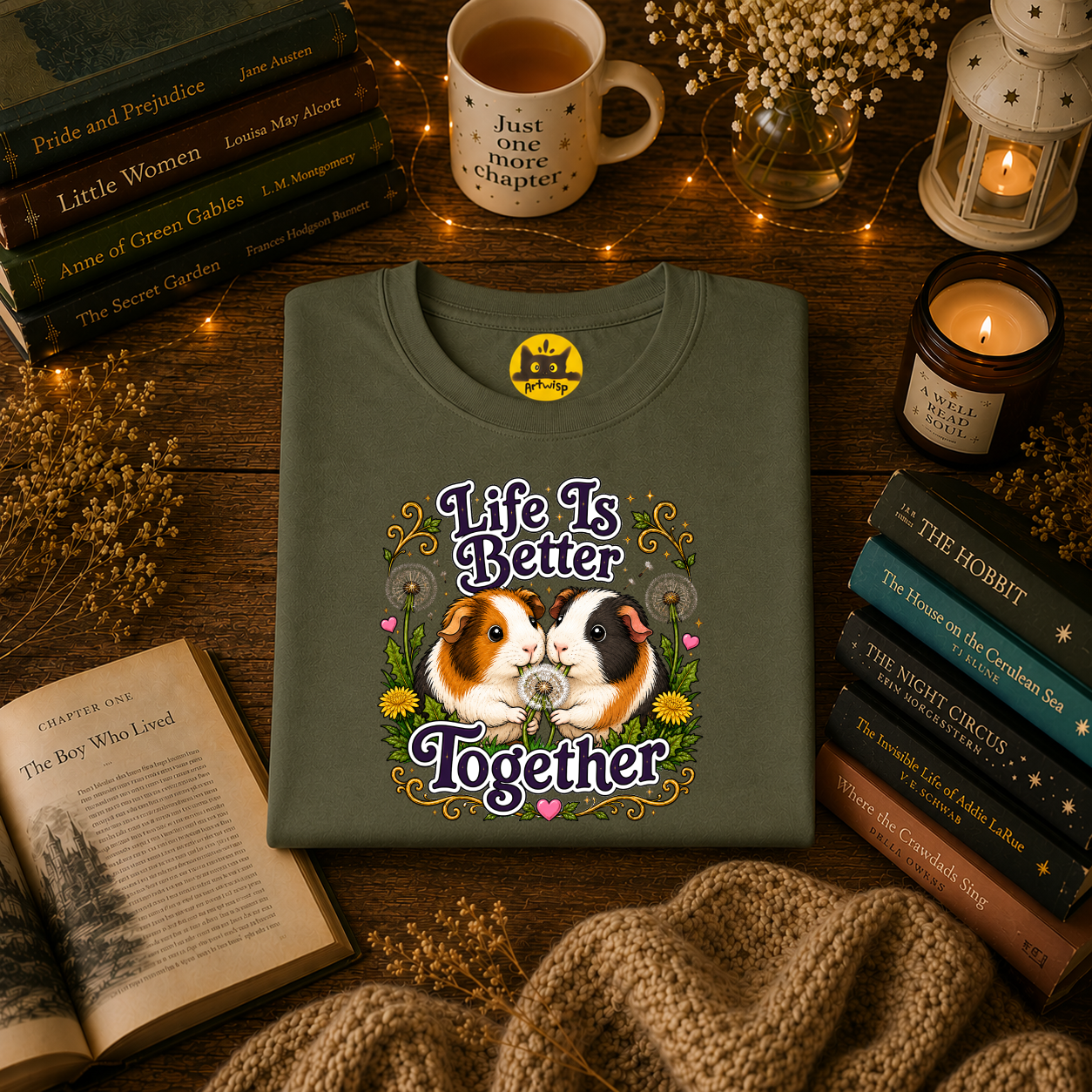 Life Is Better Together Guinea Pig T-Shirt — Cute Small Pet Tee