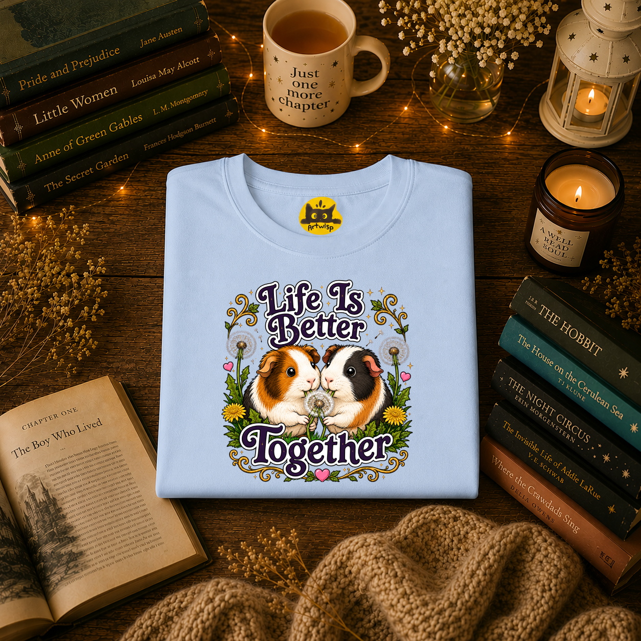 Life Is Better Together Guinea Pig T-Shirt — Cute Small Pet Tee