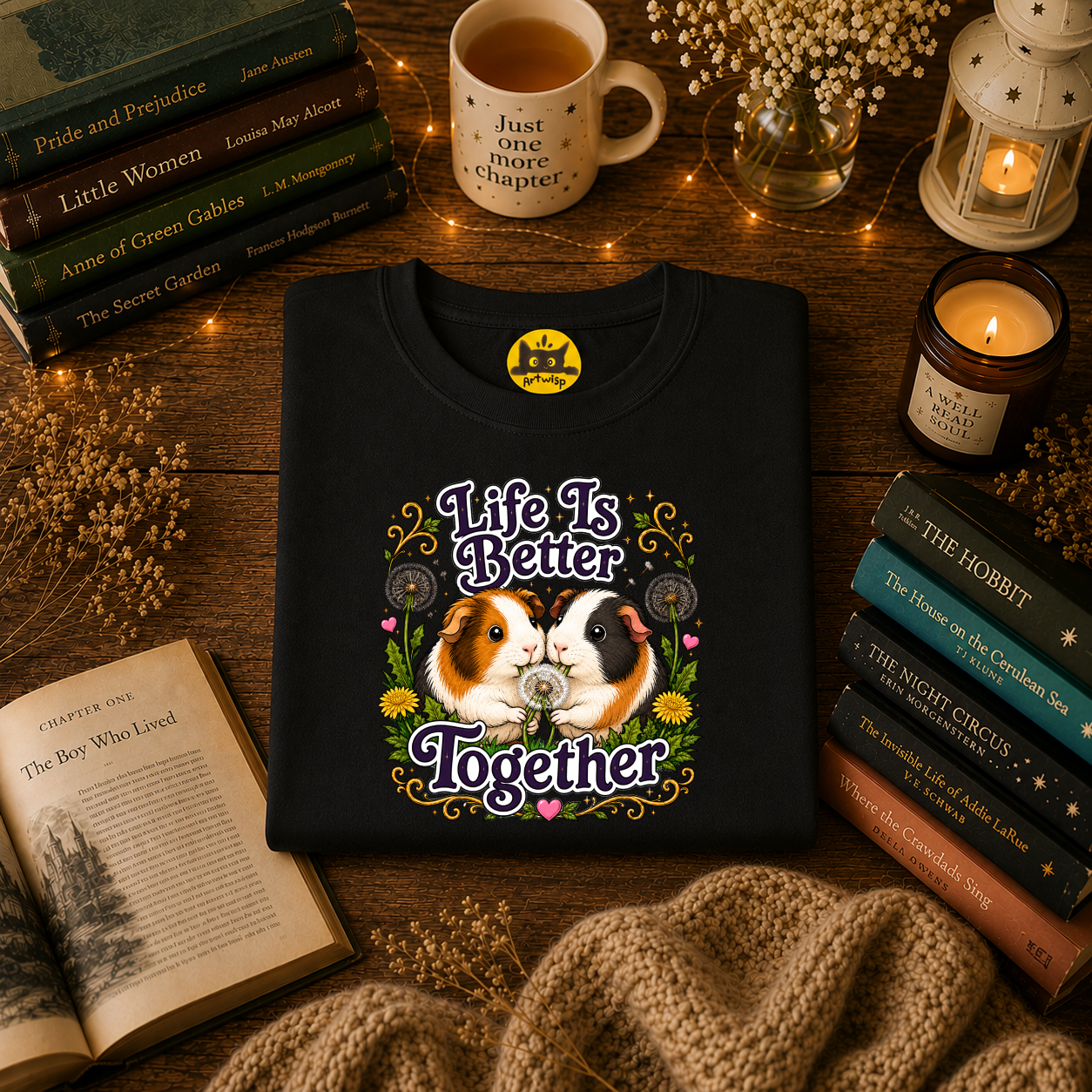 Life Is Better Together Guinea Pig T-Shirt — Cute Small Pet Tee