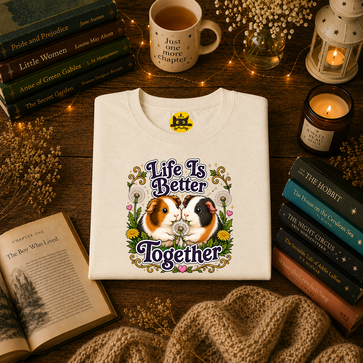 Life Is Better Together Guinea Pig T-Shirt — Cute Small Pet Tee