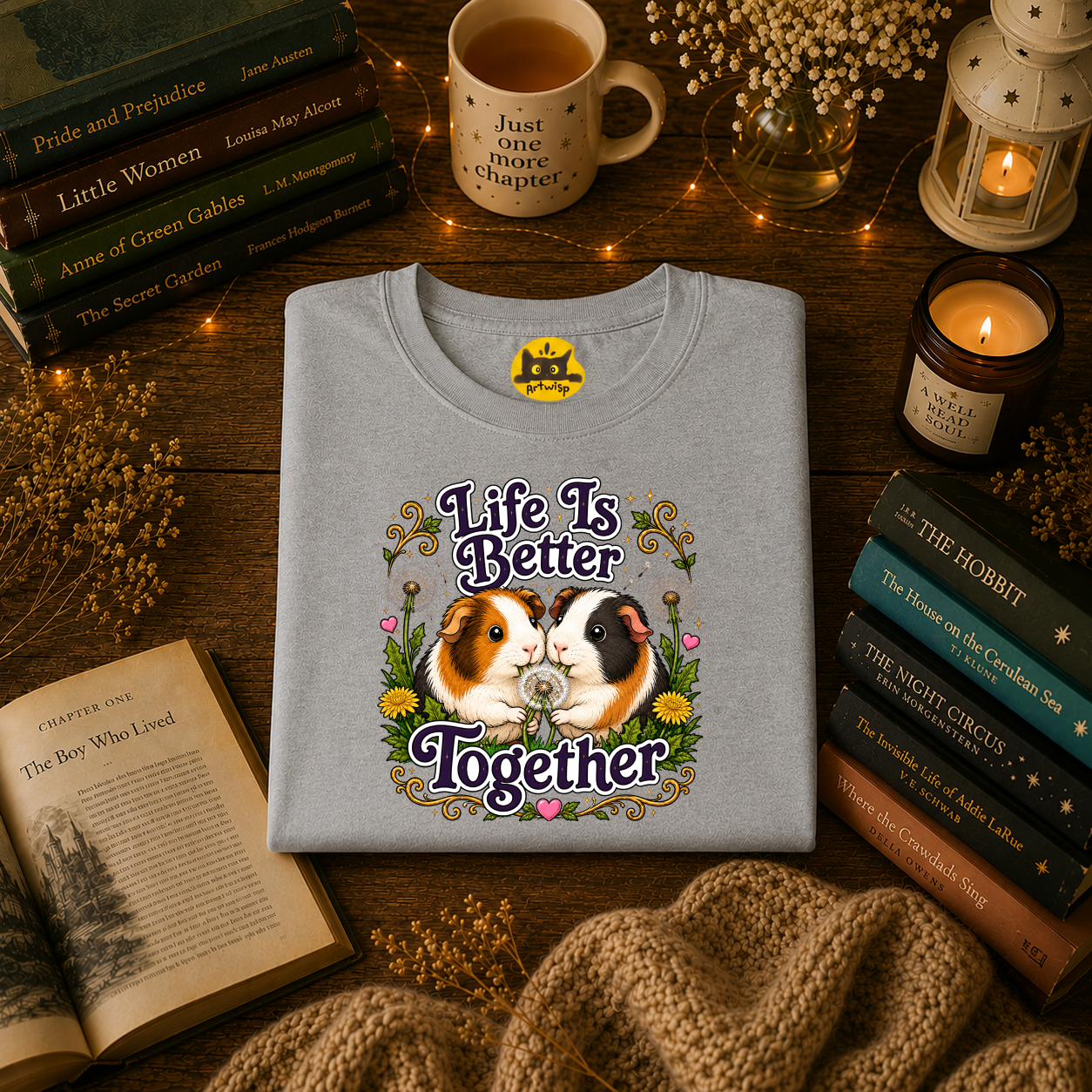 Life Is Better Together Guinea Pig T-Shirt — Cute Small Pet Tee