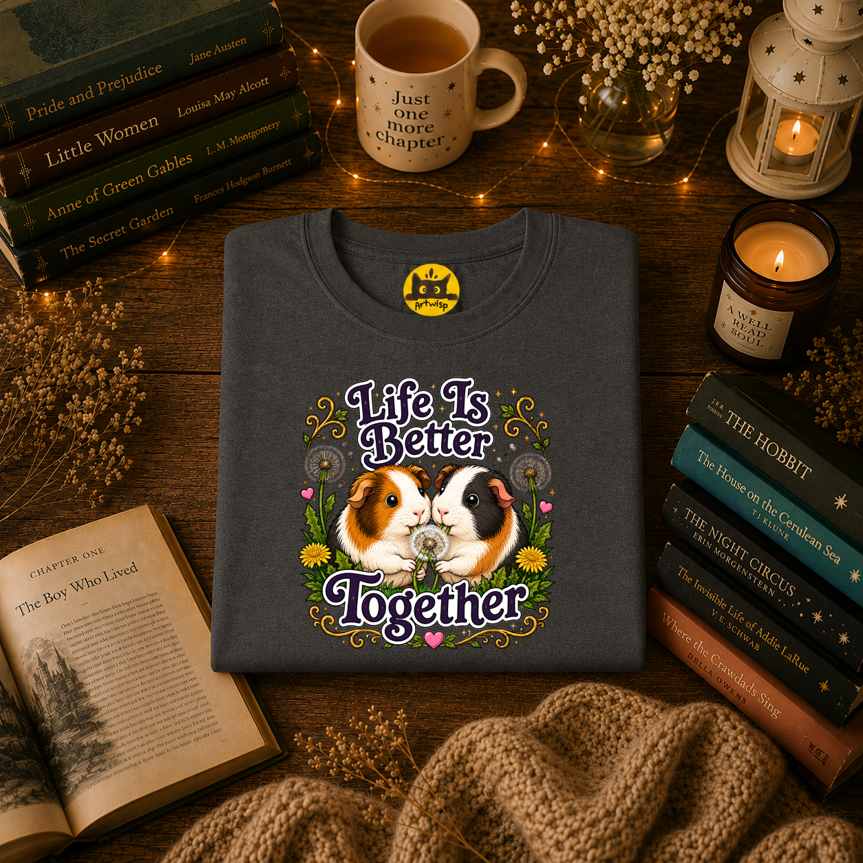Life Is Better Together Guinea Pig T-Shirt — Cute Small Pet Tee