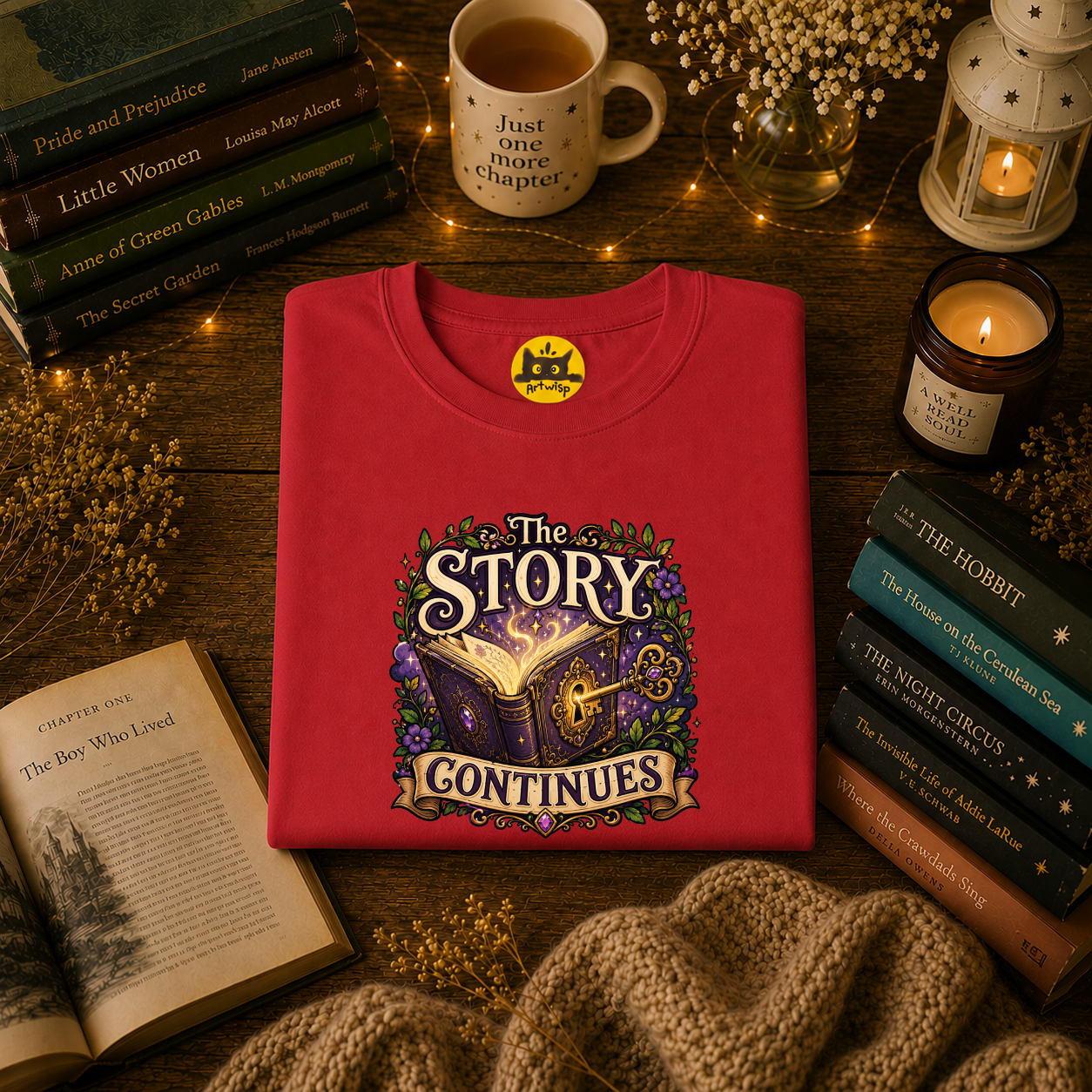 The Story Continues T-Shirt — Fantasy Book Lover Tee
