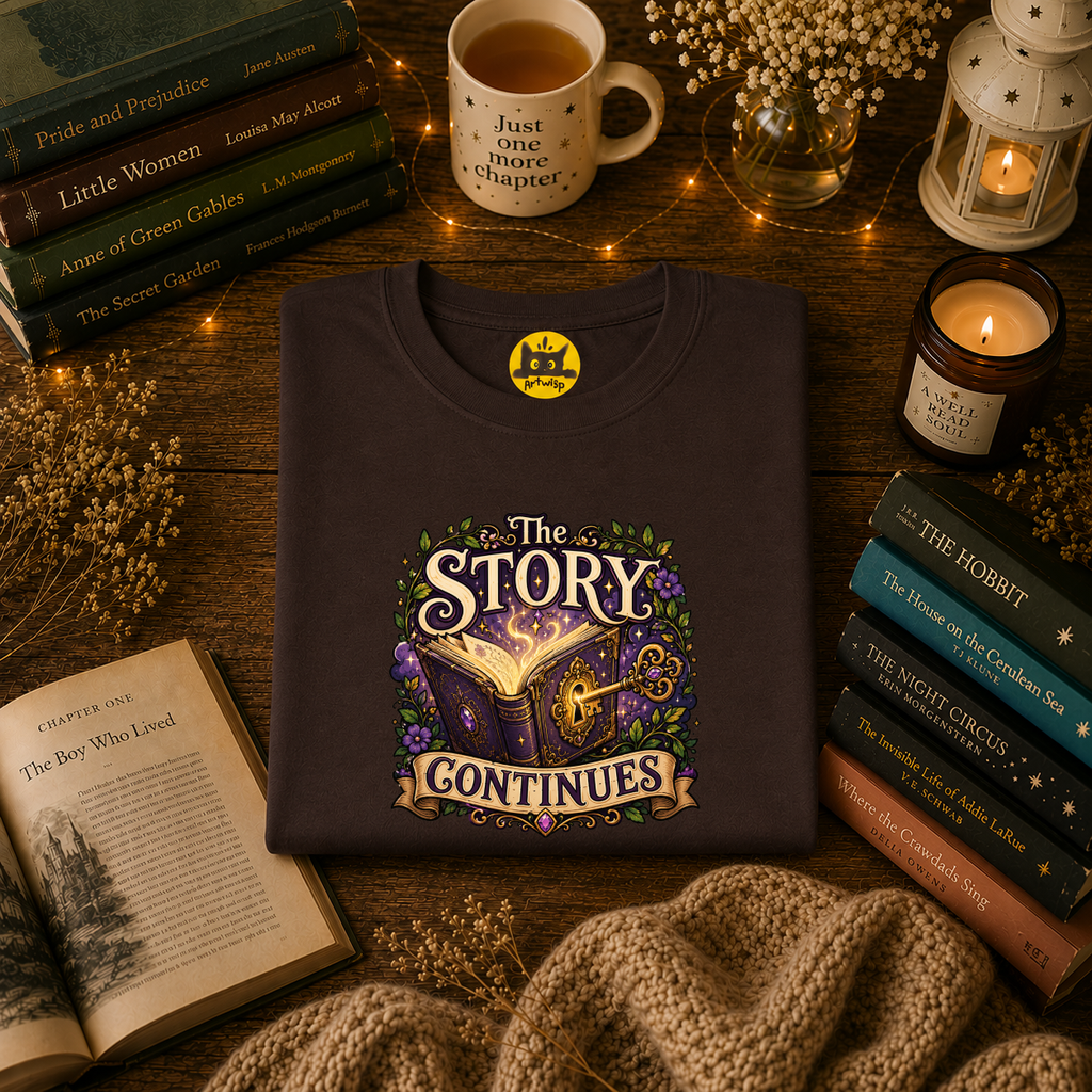 The Story Continues T-Shirt — Fantasy Book Lover Tee