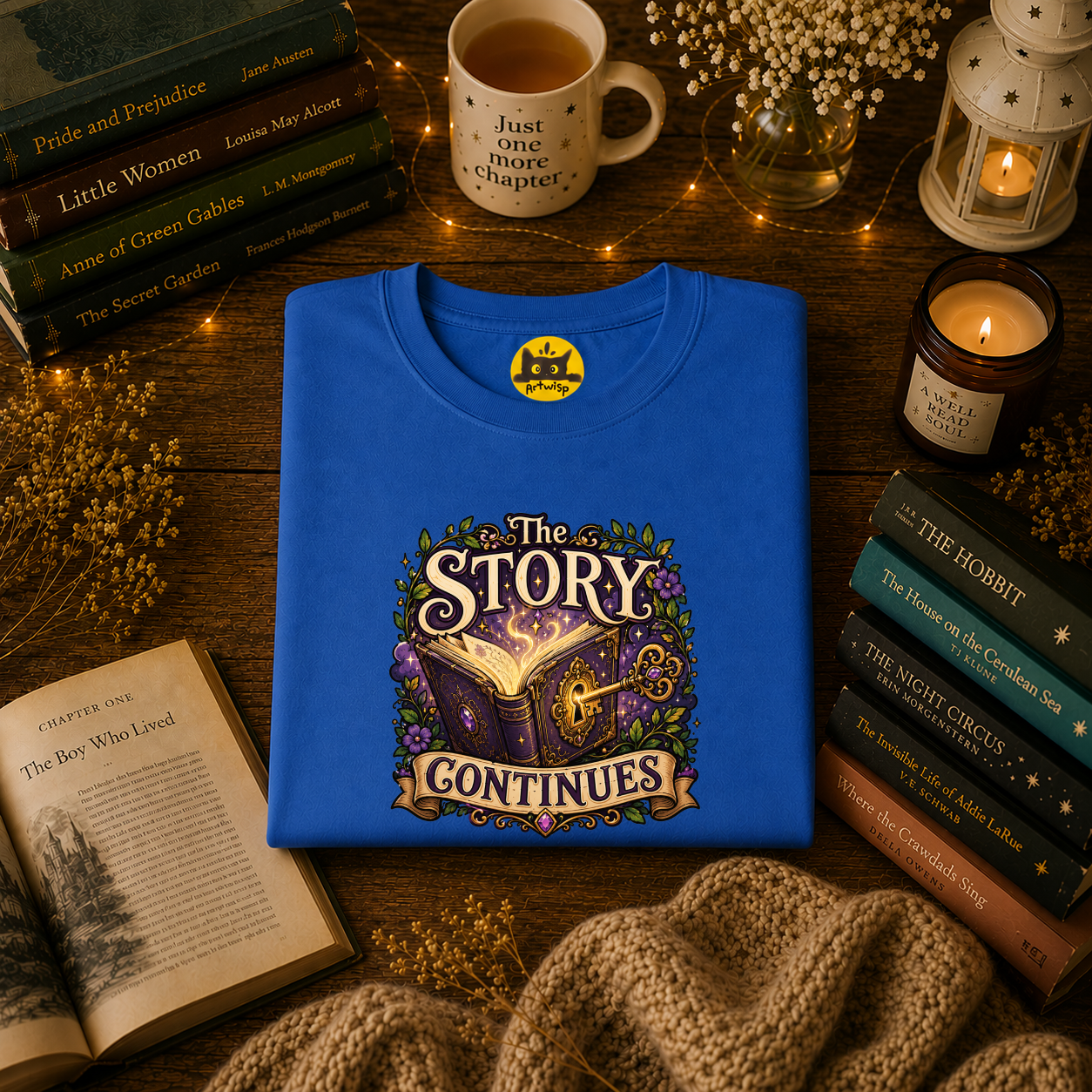The Story Continues T-Shirt — Fantasy Book Lover Tee