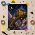 Rolled Poster — Enchanted Moonlit Stairway Fantasy Art Print