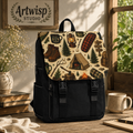 Camping Gear Pattern Shoulder Backpack — Outdoor Adventure Shoulder Bag