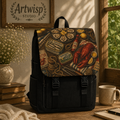 Coastal Seafood Market Vintage Art Shoulder Backpack