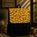 8bit Coin Pile Shoulder Backpack — Gold Treasure Gamer Casual Shoulder Backpack