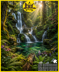Enchanted Waterfall Forest Puzzle — Scenic Nature Jigsaw (110/252/520/1014 pcs)