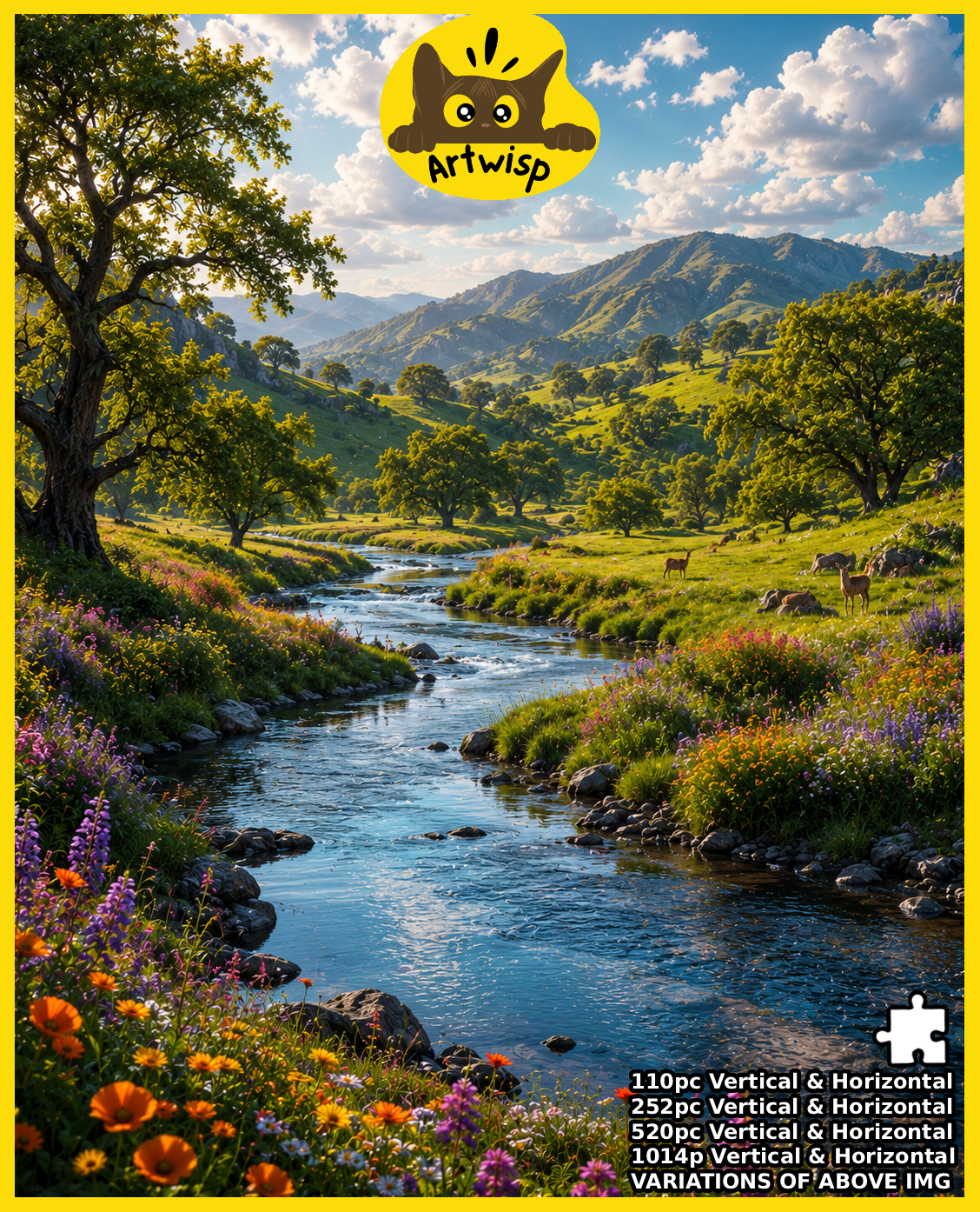 Scenic River Valley Jigsaw Puzzle — 110-1014 pcs Nature Puzzle