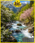 Mountain Spring River Puzzle — Scenic Nature Jigsaw (110/252/520/1014 pcs)
