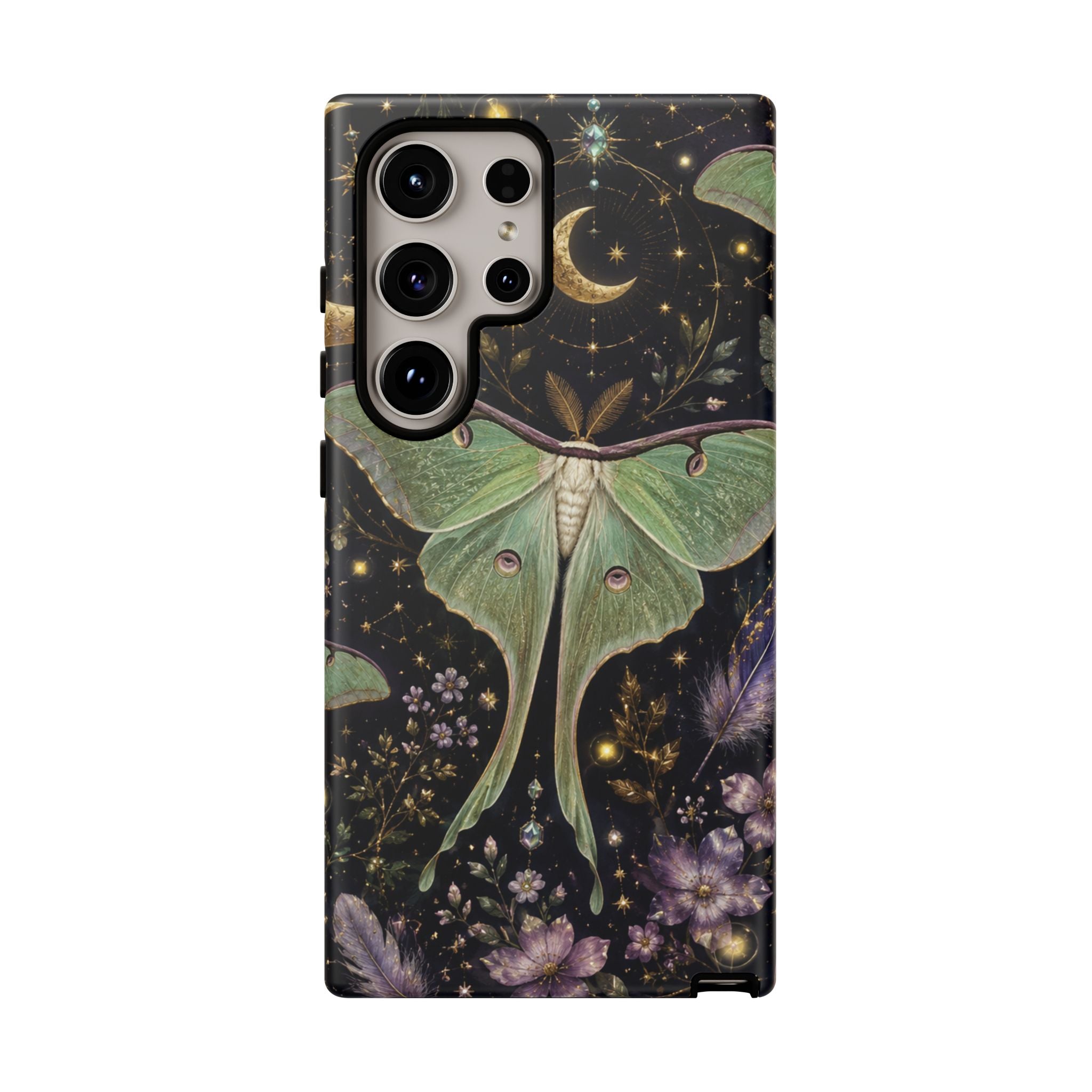 Luna Moth Phone Case — Mystical Moonlight Botanical Tough Case