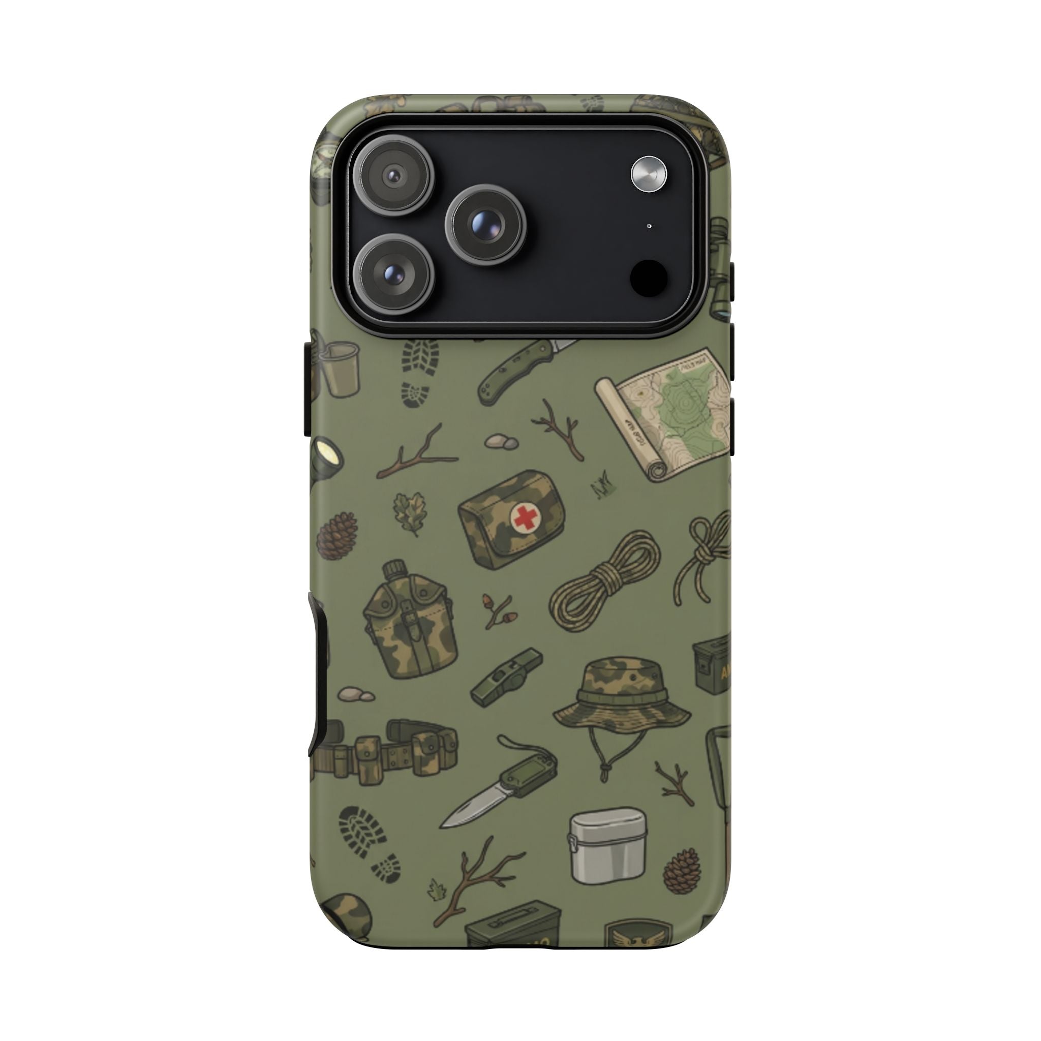 Tactical Gear Phone Case — Military Camping Outdoor Pattern
