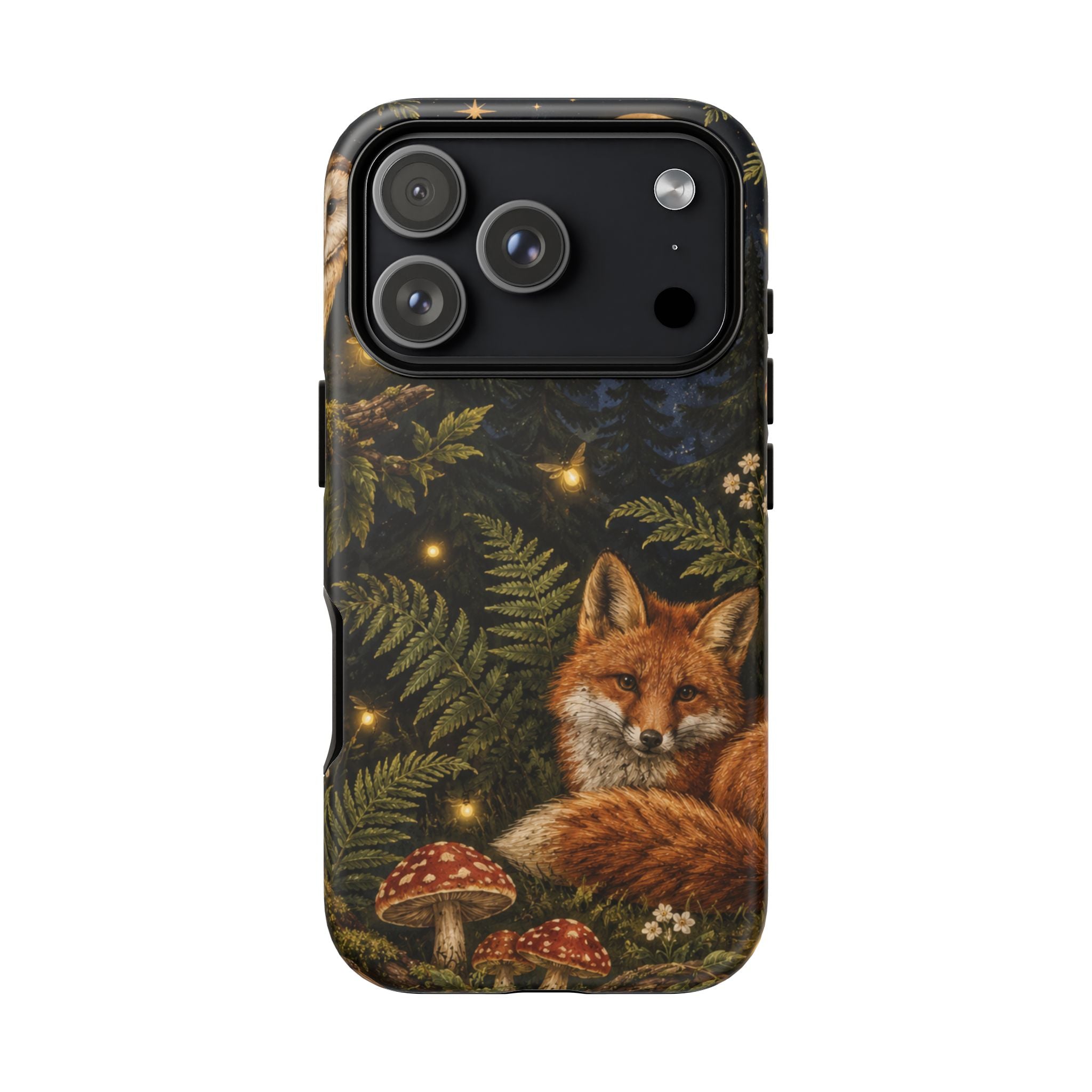 Fox Forest Tough Phone Case — Moonlit Woodland Protective Phone Cover