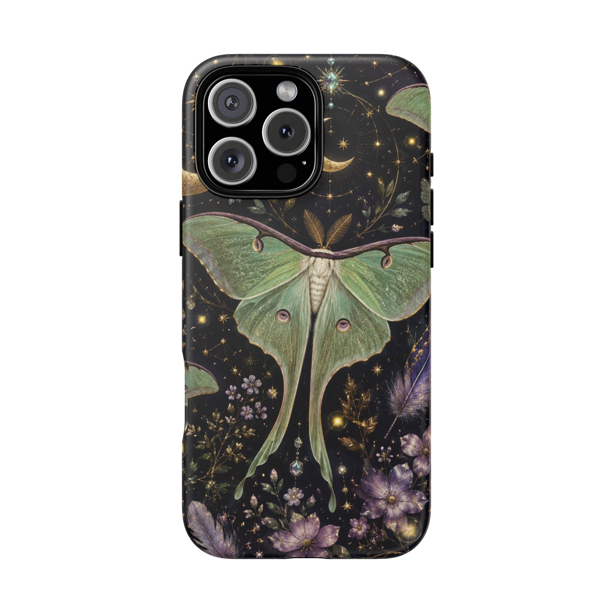 Luna Moth Phone Case — Mystical Moonlight Botanical Tough Case