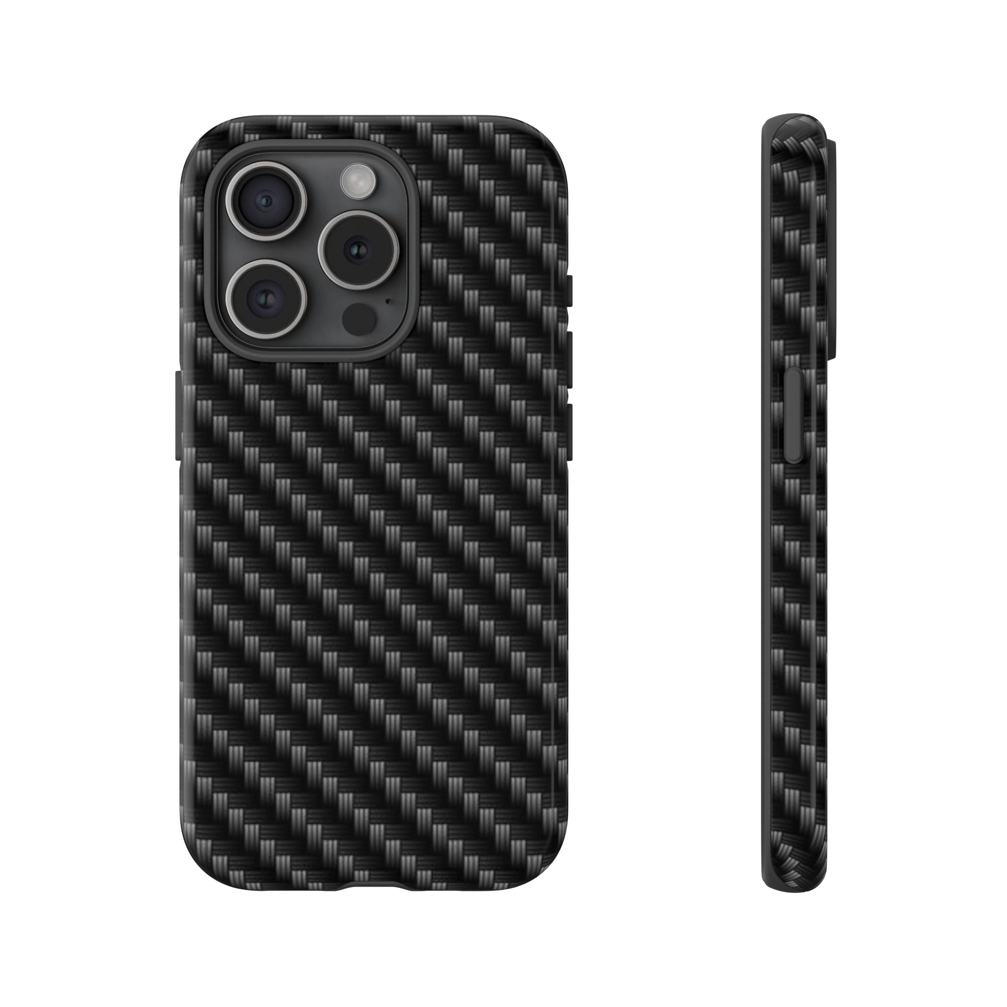 Carbon Fiber Pattern Tough Phone Case - Slim Protective Phone Cover