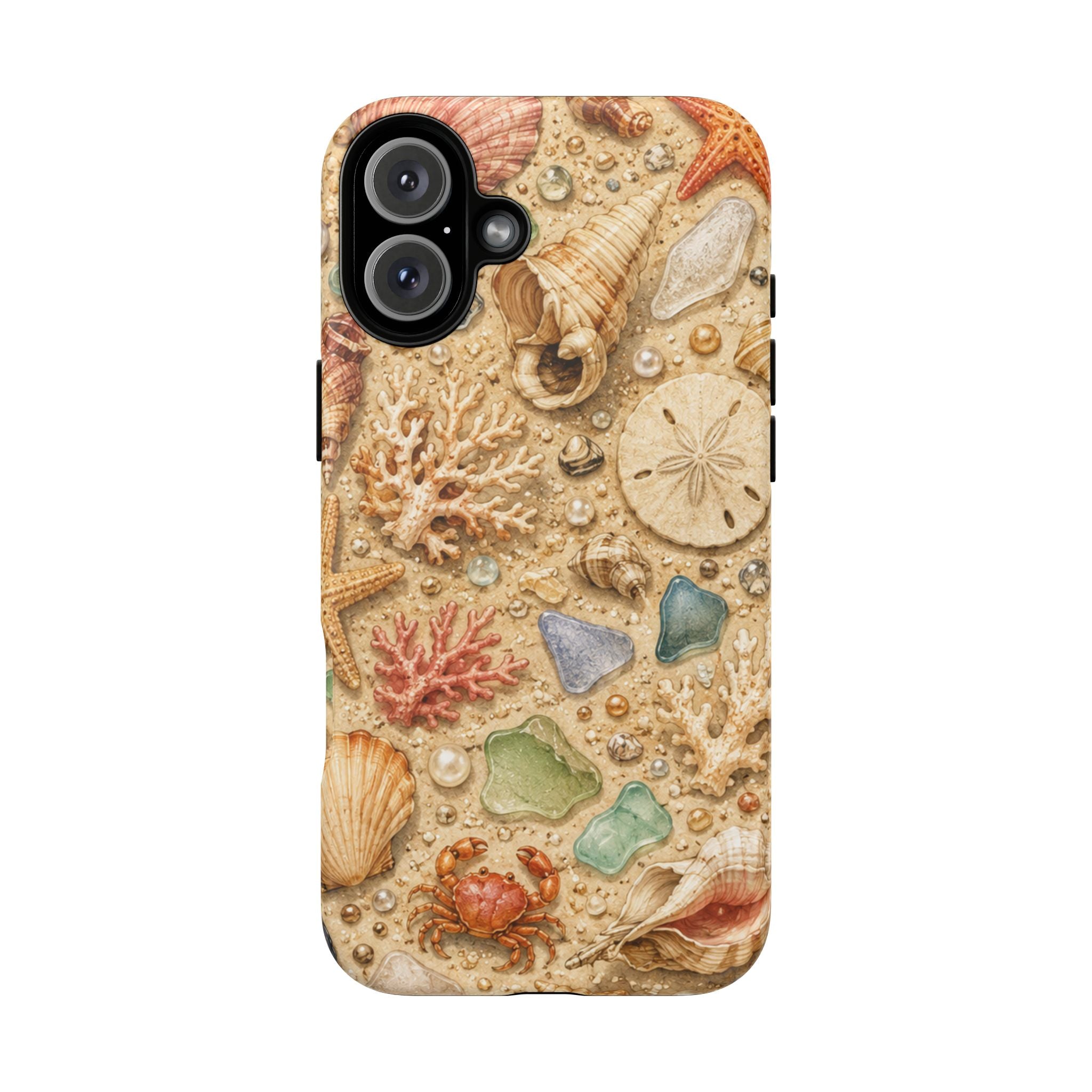 Beach Shells Phone Case — Seashell, Starfish & Sea Glass Coastal Design