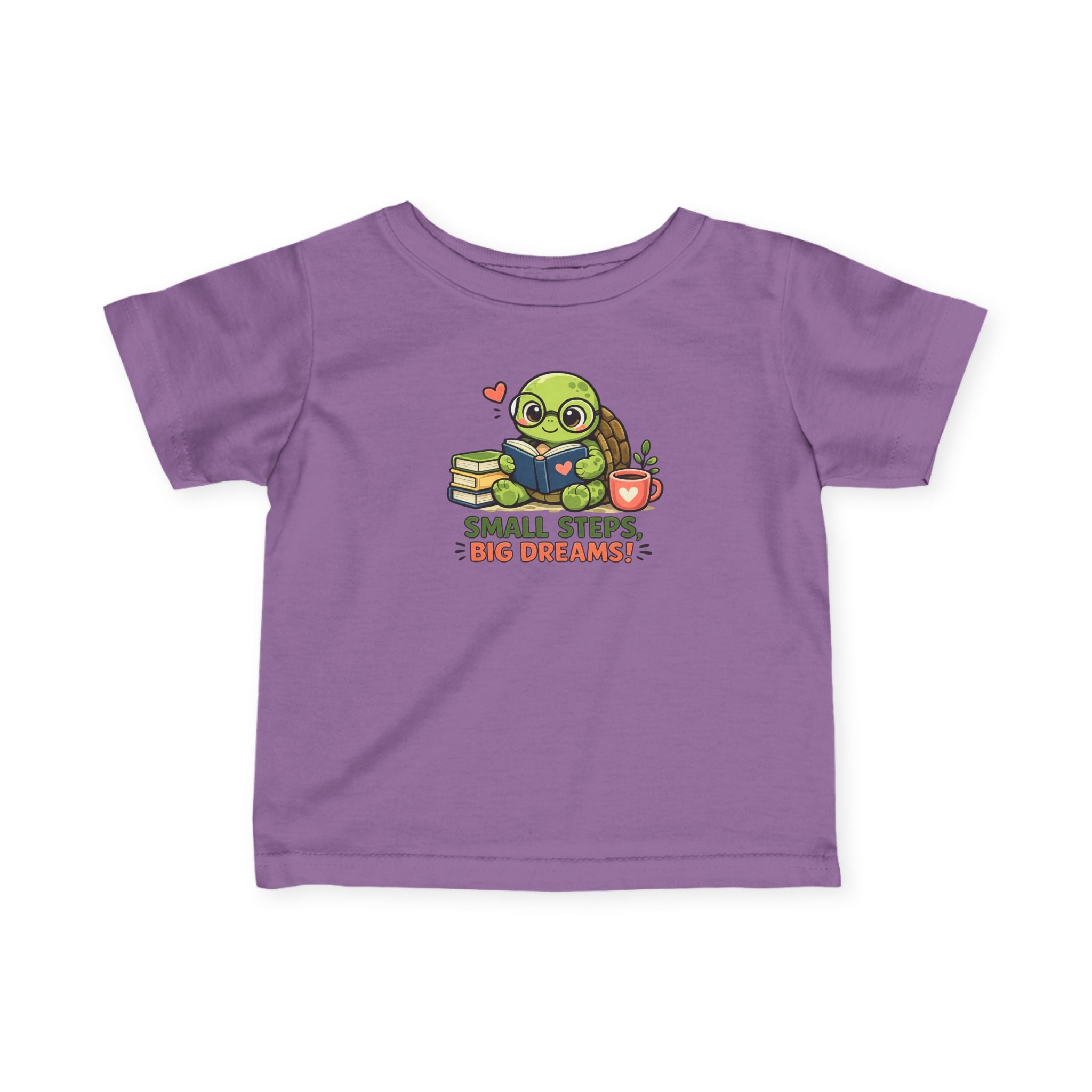 Infant Tee — Cute Turtle "Small Steps, Big Dreams" Baby Gift Shirt