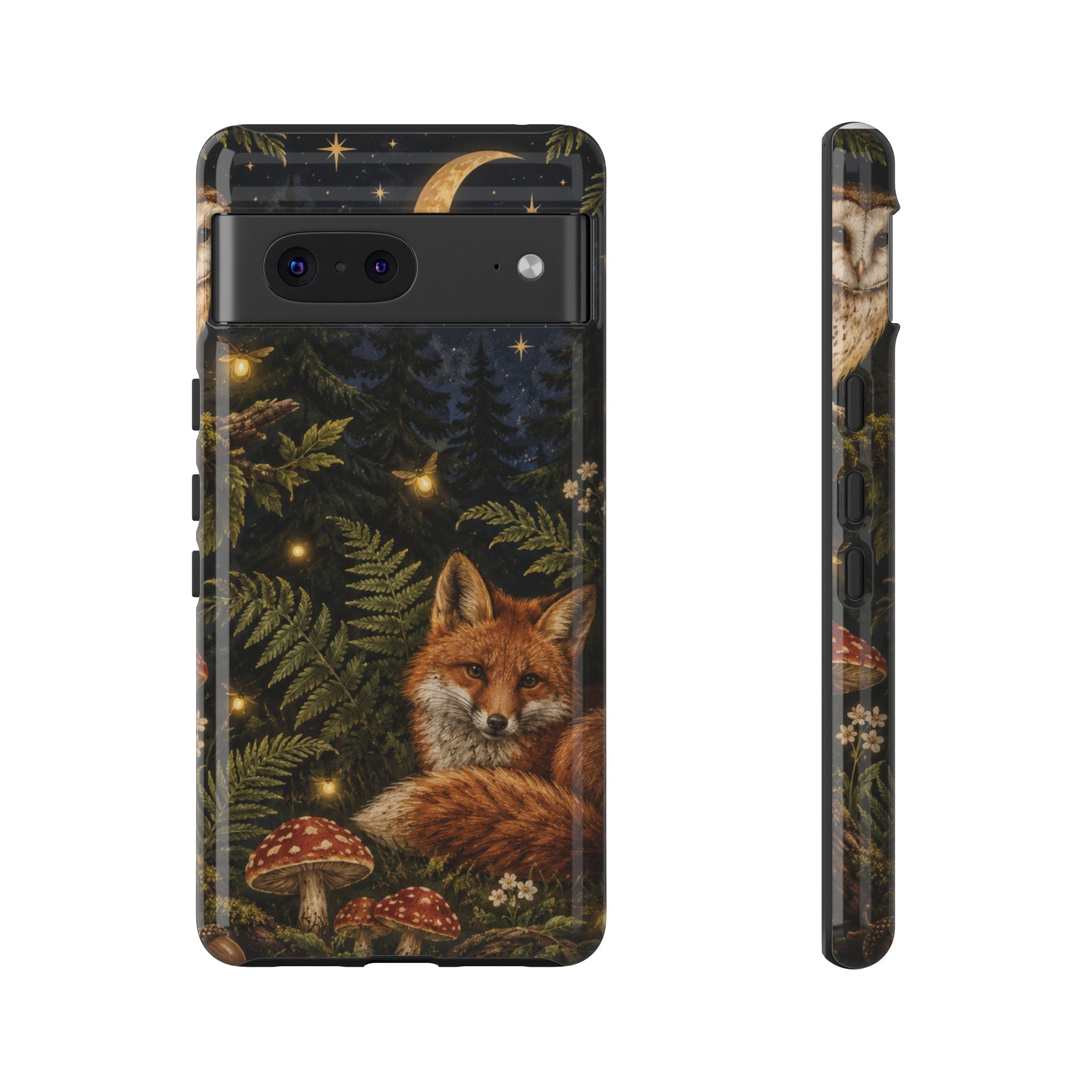 Fox Forest Tough Phone Case — Moonlit Woodland Protective Phone Cover
