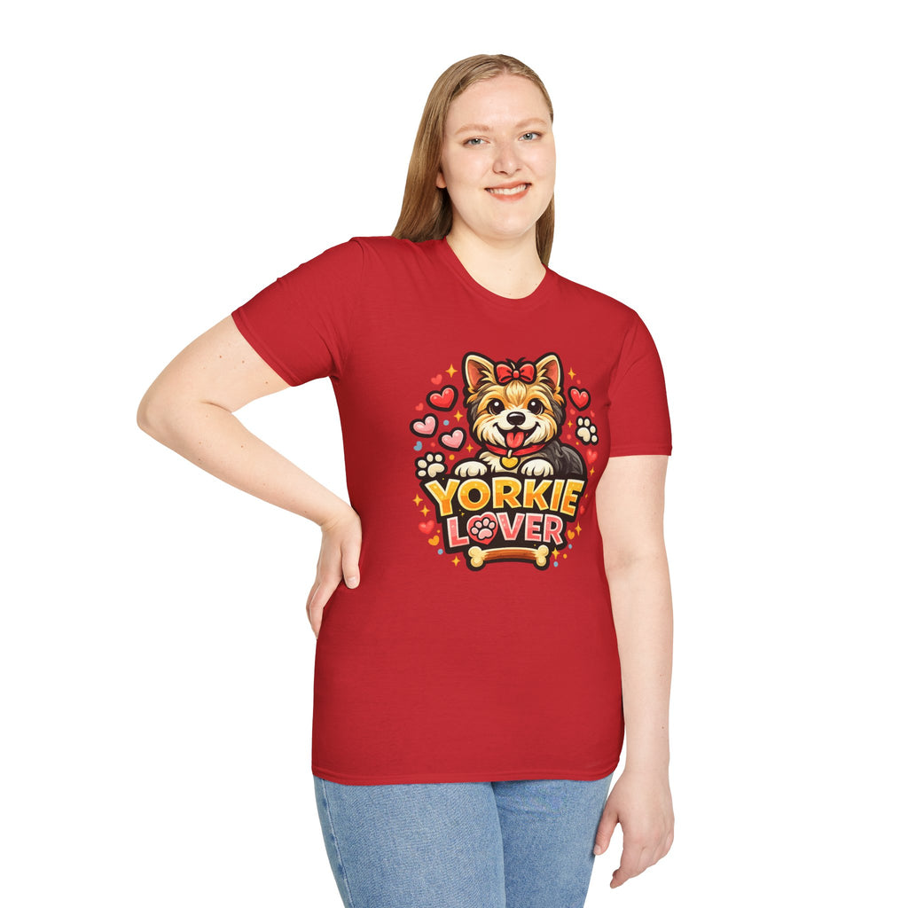 Yorkie Lover T-Shirt — Cute Yorkshire Terrier Paw & Heart Graphic
