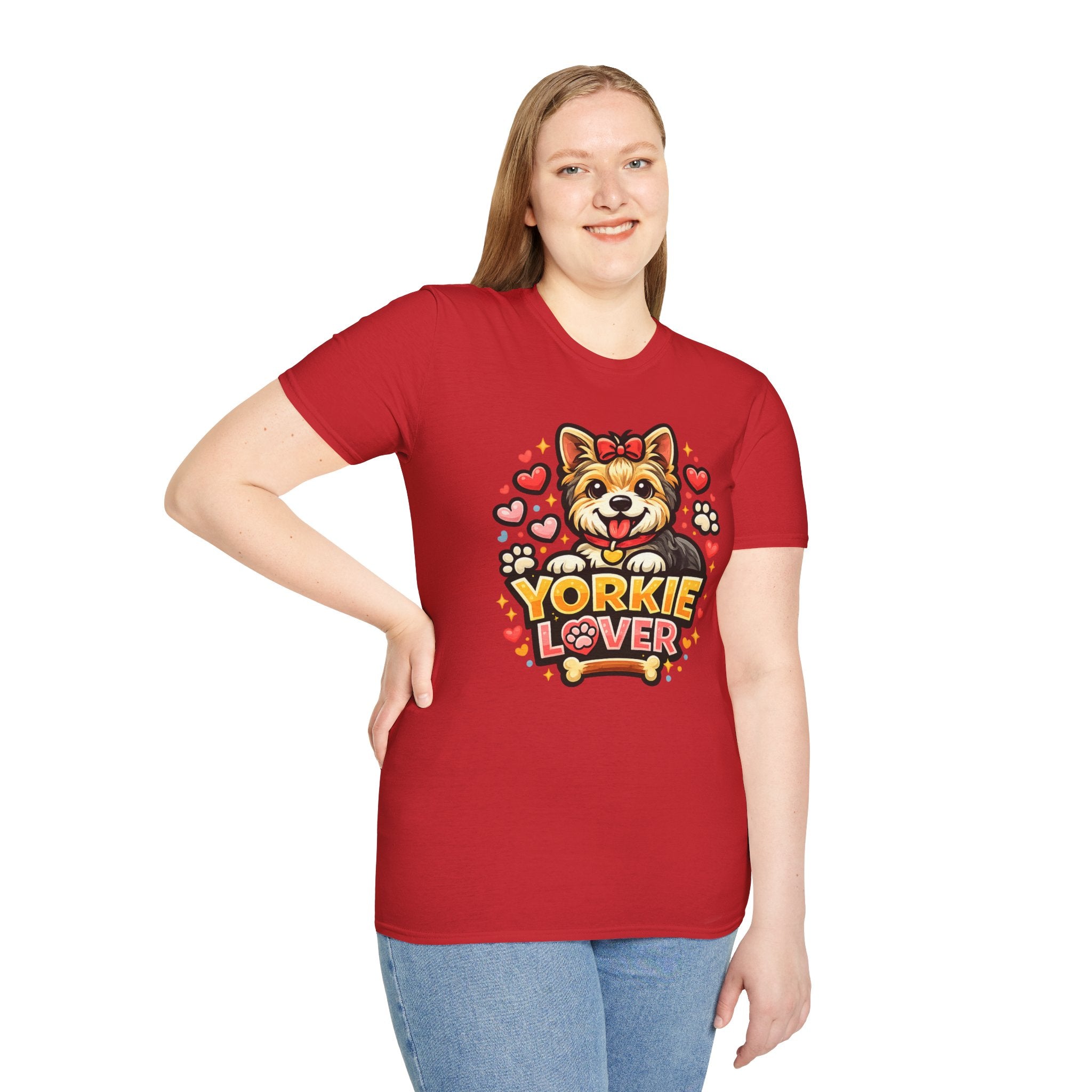 Yorkie Lover T-Shirt — Cute Yorkshire Terrier Paw & Heart Graphic