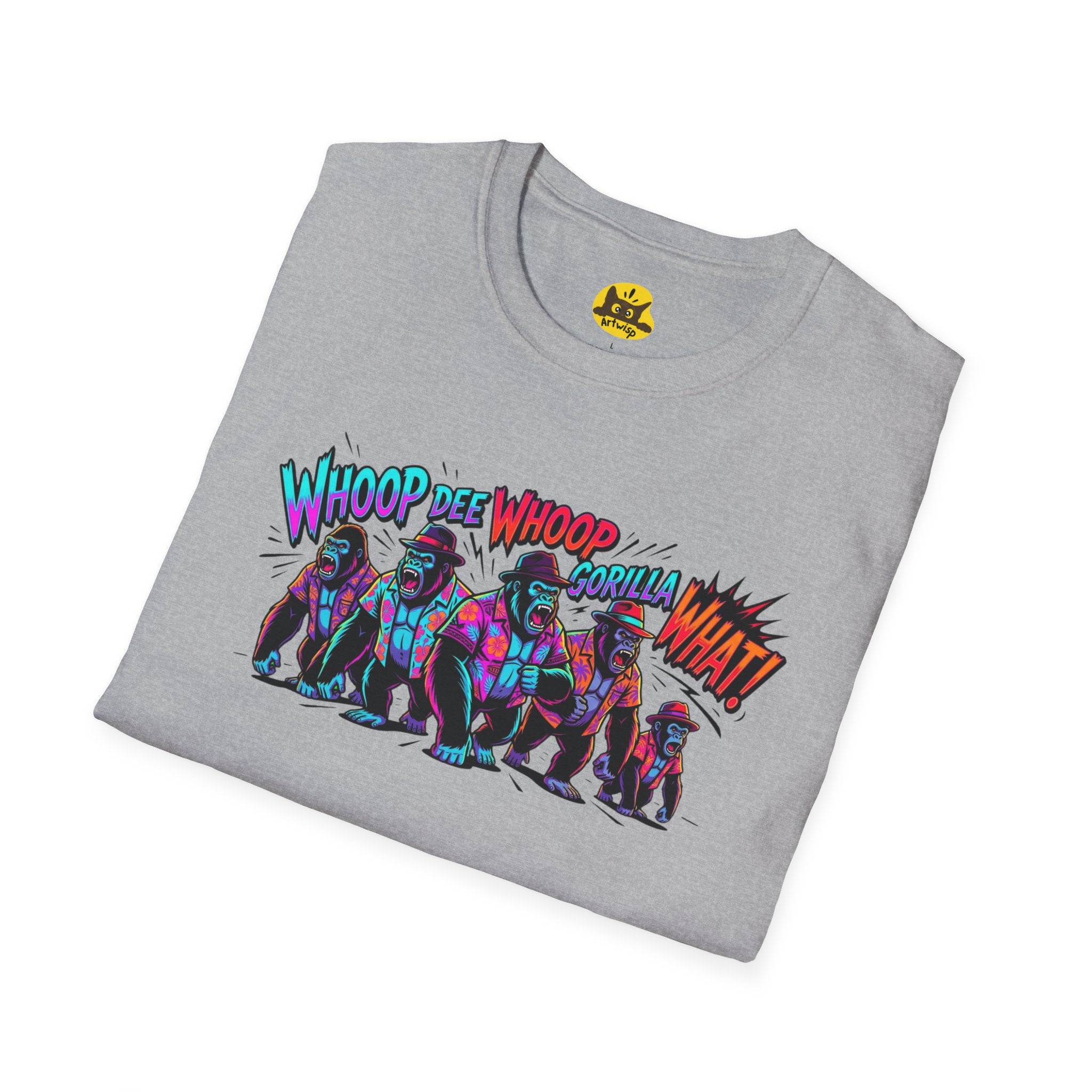 Gorilla Comic Pop Art T-Shirt — "Whoop Dee Whoop Gorilla What!" Graphic Tee