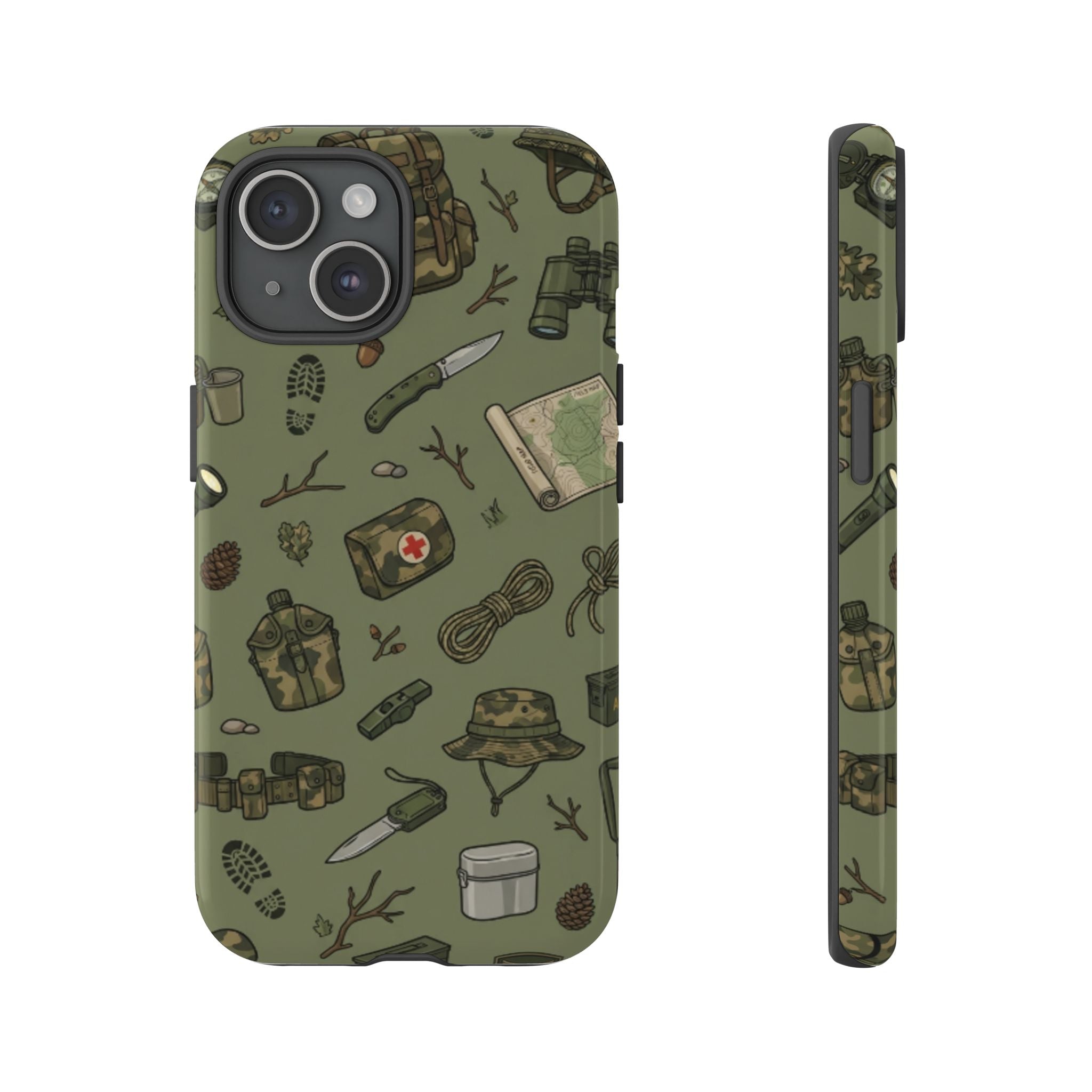 Tactical Gear Phone Case — Military Camping Outdoor Pattern