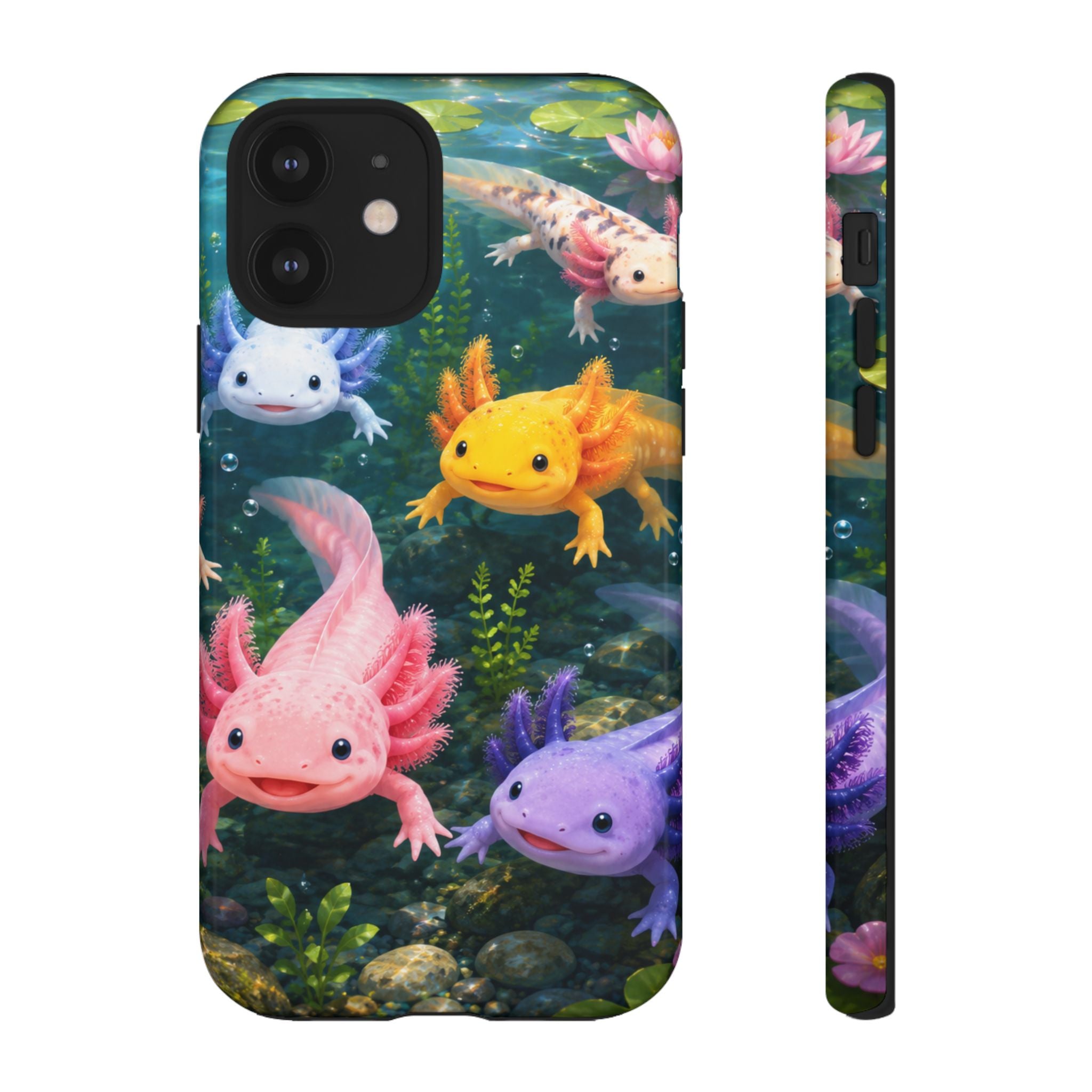Tough Axolotl Phone Case — Cute Colorful Axolotl Waterproof Protective Phone Cover