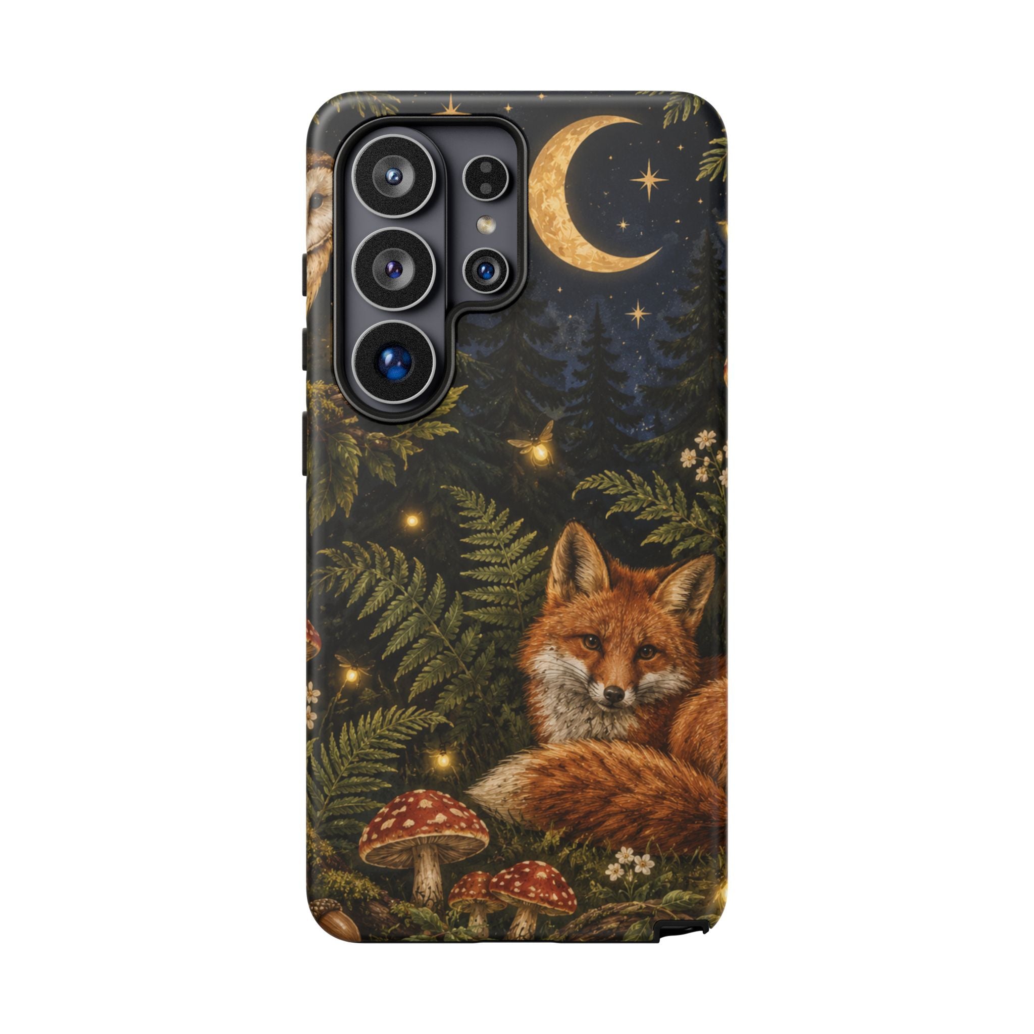 Fox Forest Tough Phone Case — Moonlit Woodland Protective Phone Cover