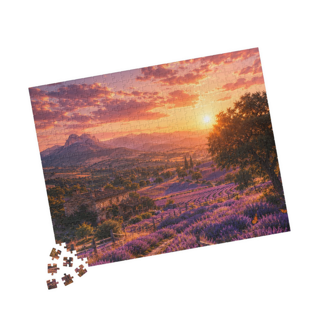 Lavender Sunset Puzzle — Scenic Landscape Jigsaw (110–1014 Pieces)
