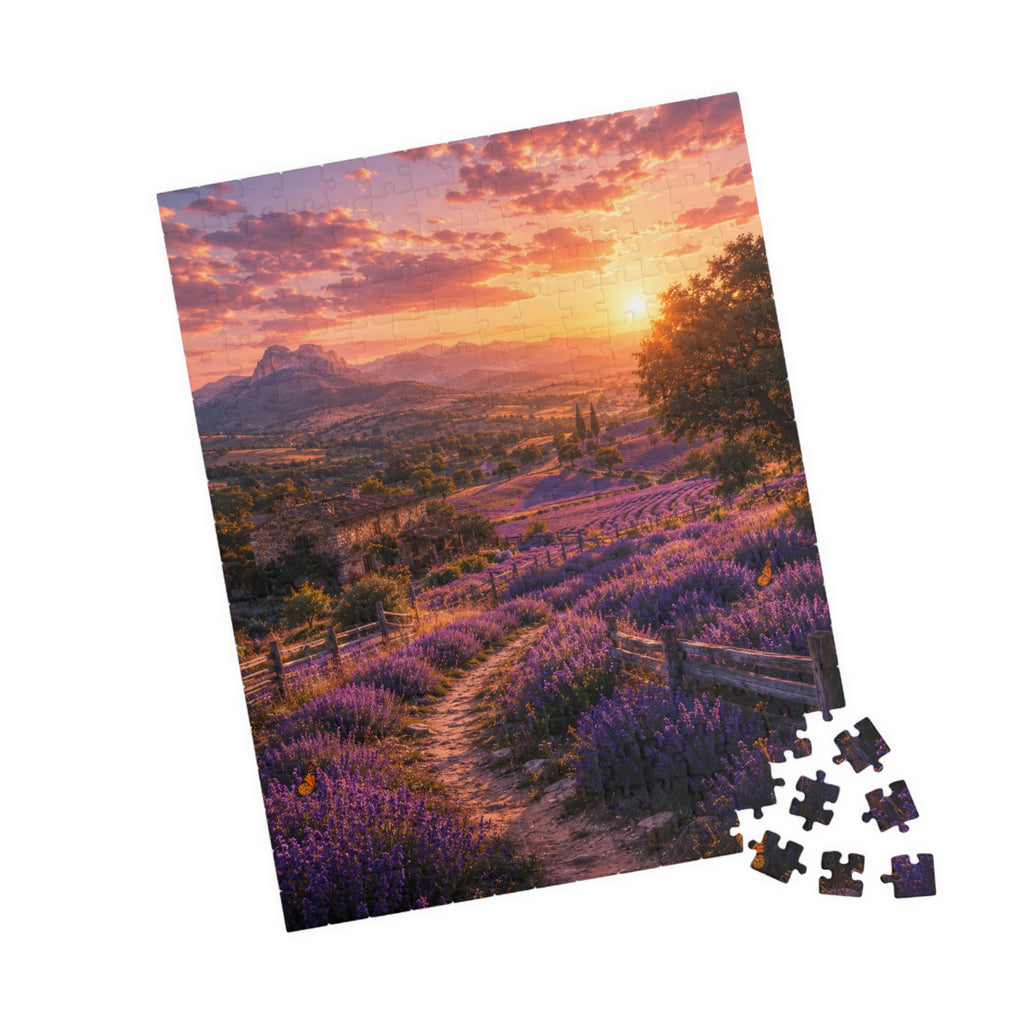 Lavender Sunset Puzzle — Scenic Landscape Jigsaw (110–1014 Pieces)