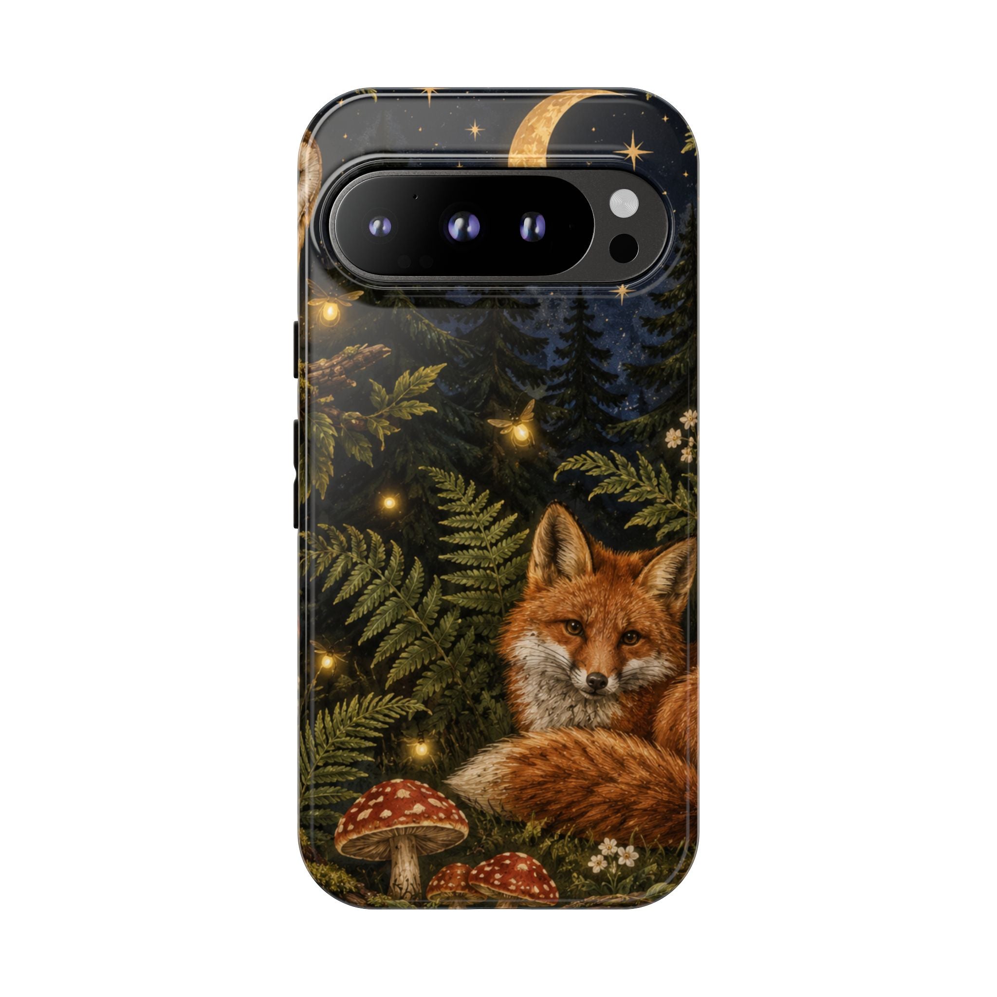 Fox Forest Tough Phone Case — Moonlit Woodland Protective Phone Cover
