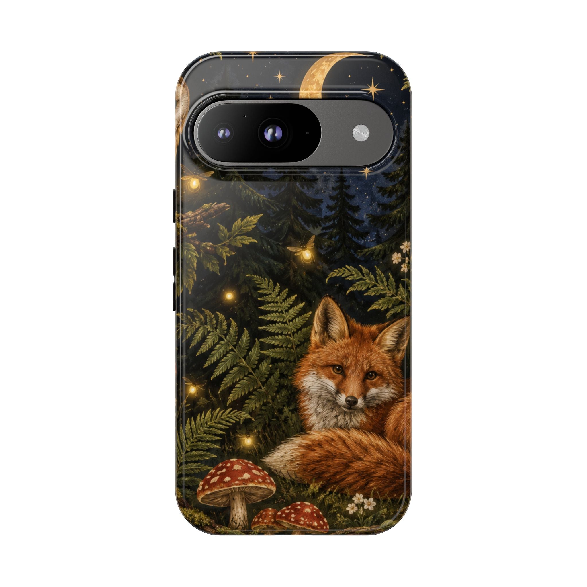 Fox Forest Tough Phone Case — Moonlit Woodland Protective Phone Cover