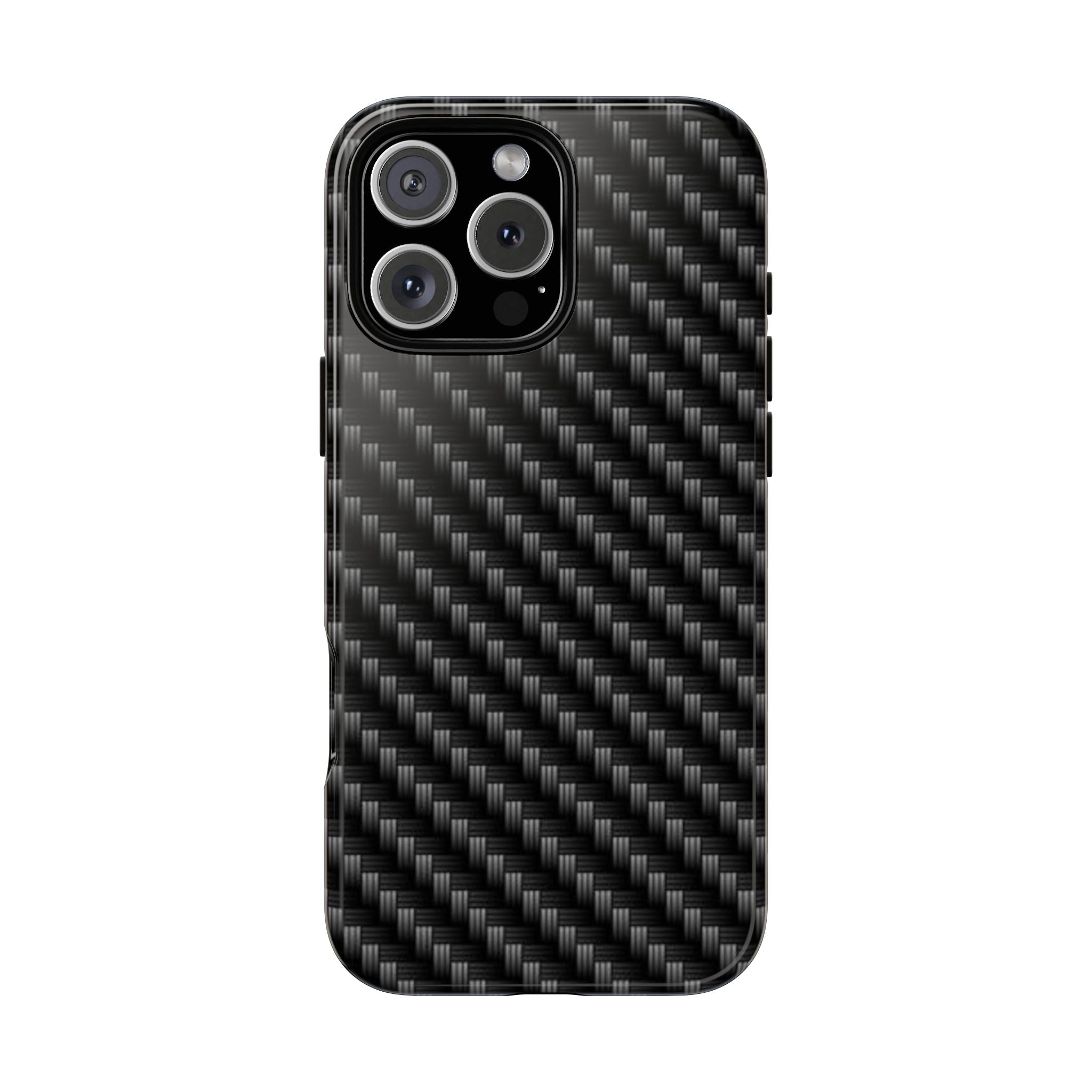 Carbon Fiber Pattern Tough Phone Case - Slim Protective Phone Cover