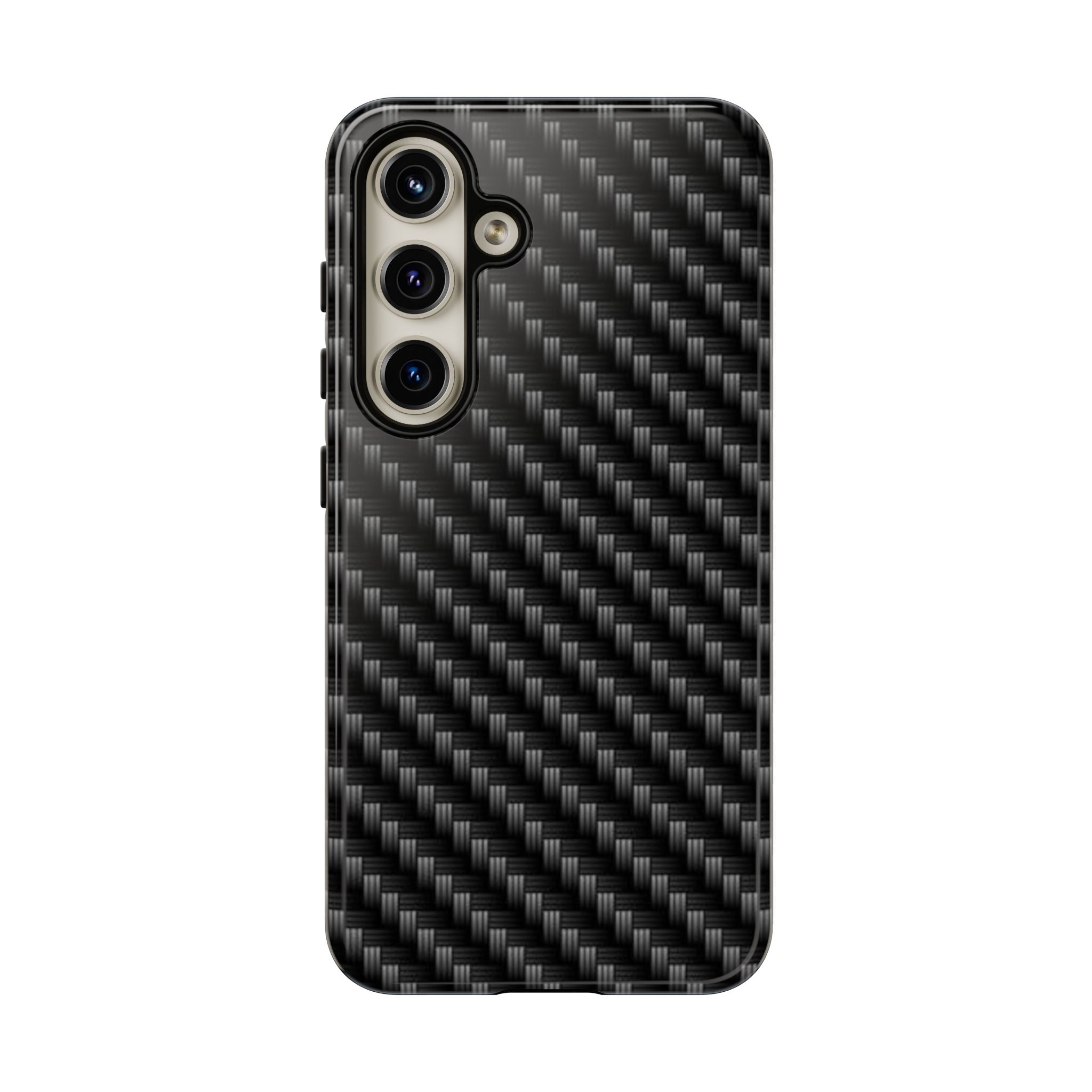 Carbon Fiber Pattern Tough Phone Case - Slim Protective Phone Cover