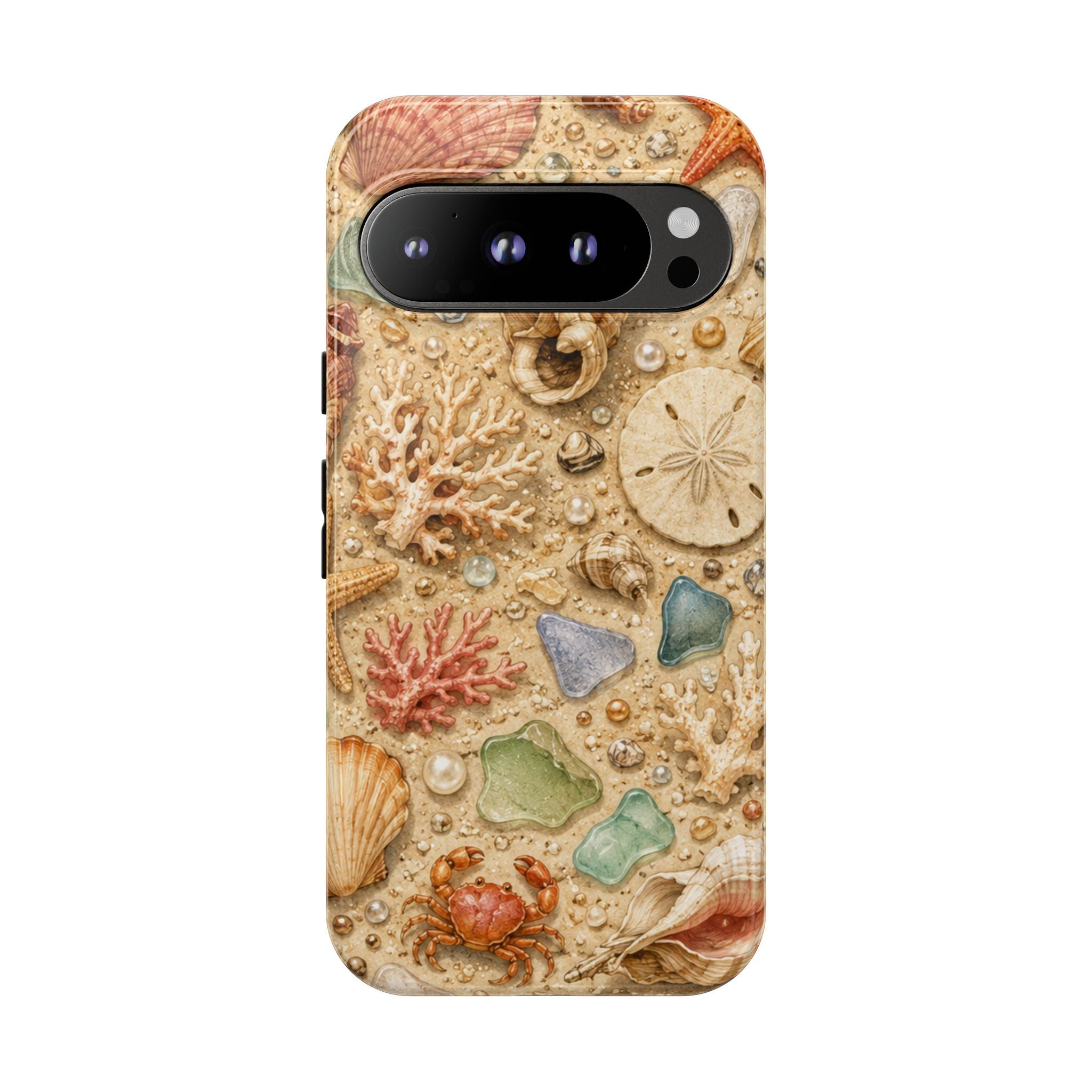 Beach Shells Phone Case — Seashell, Starfish & Sea Glass Coastal Design