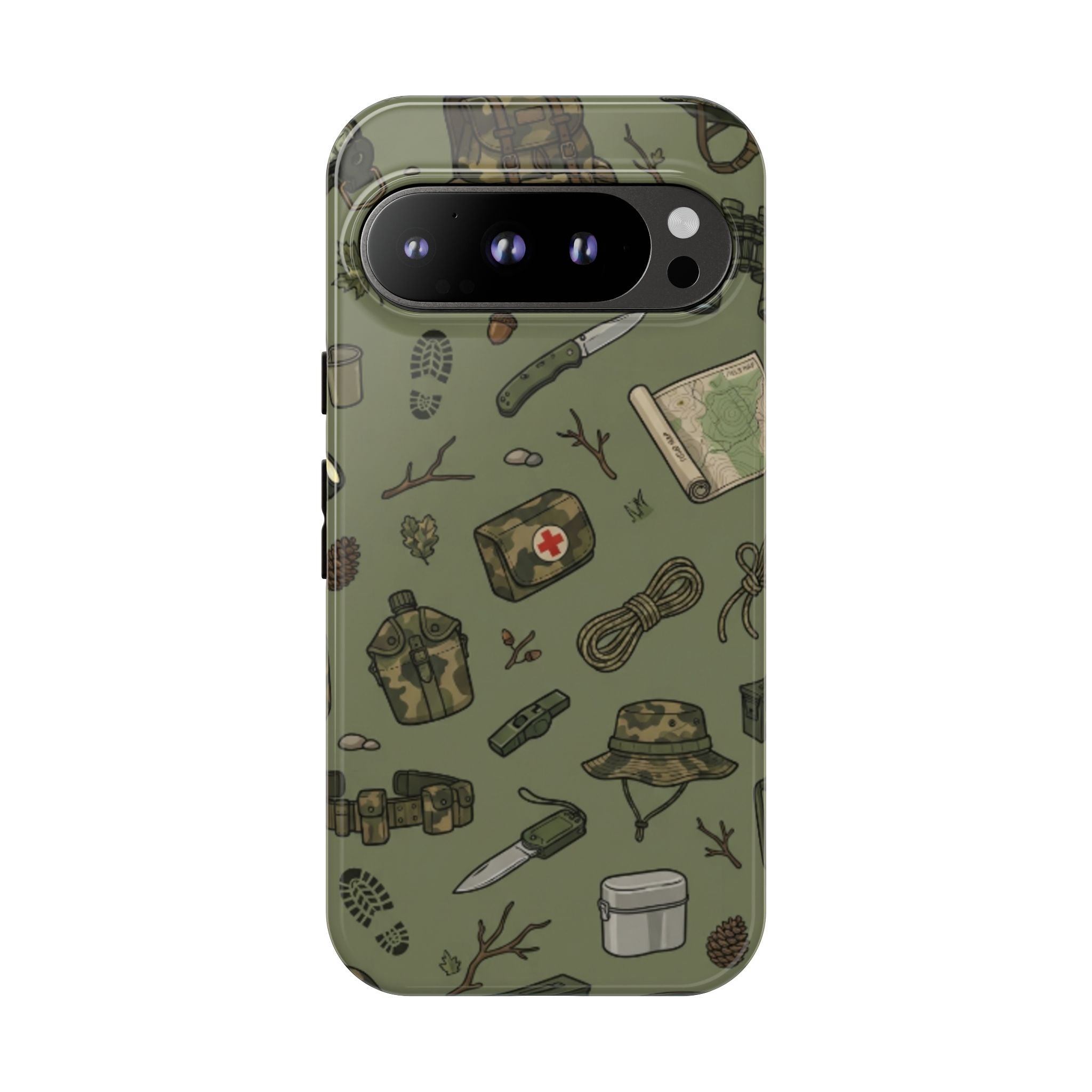 Tactical Gear Phone Case — Military Camping Outdoor Pattern