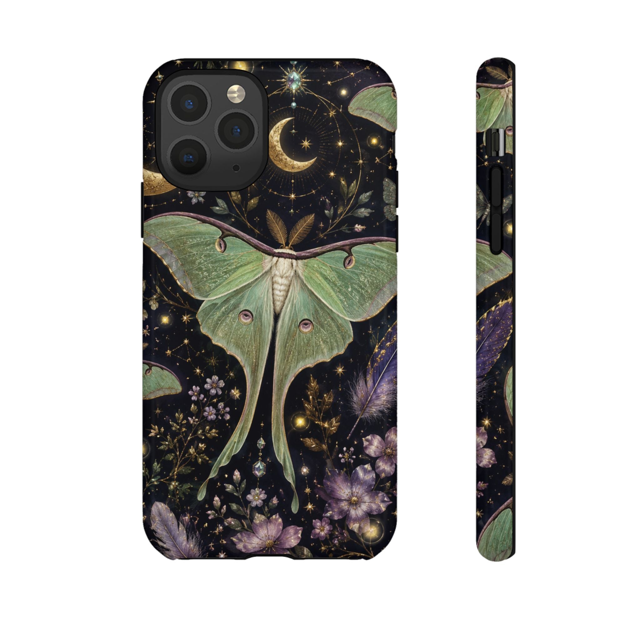 Luna Moth Phone Case — Mystical Moonlight Botanical Tough Case