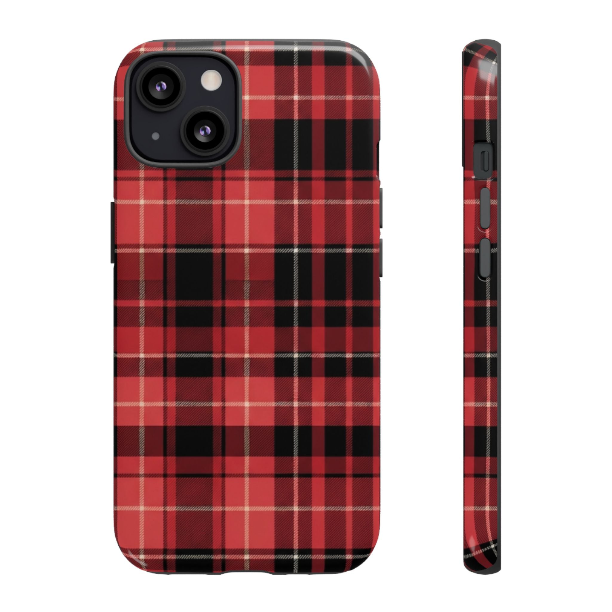 Red Black Buffalo Plaid Tough Phone Case