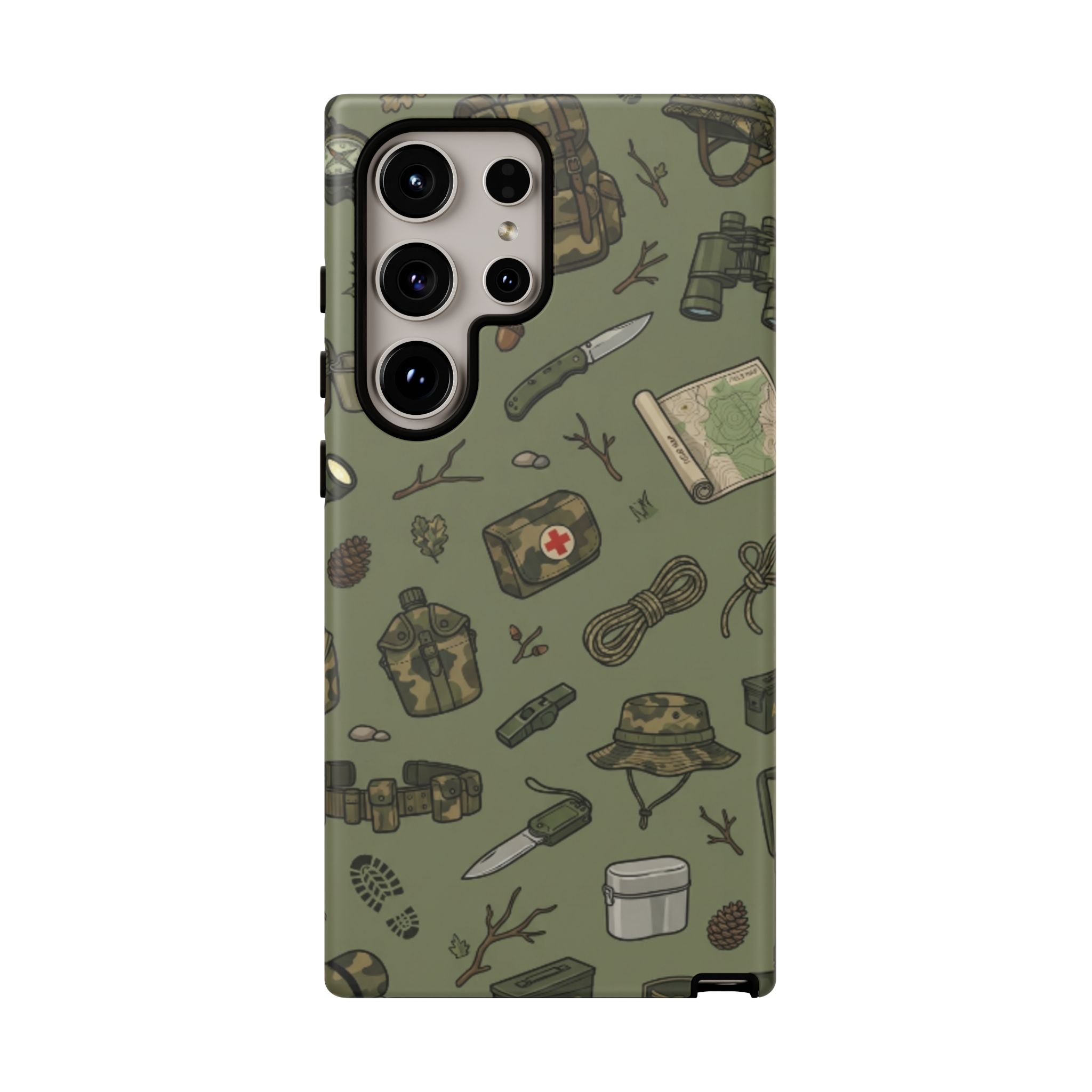Tactical Gear Phone Case — Military Camping Outdoor Pattern