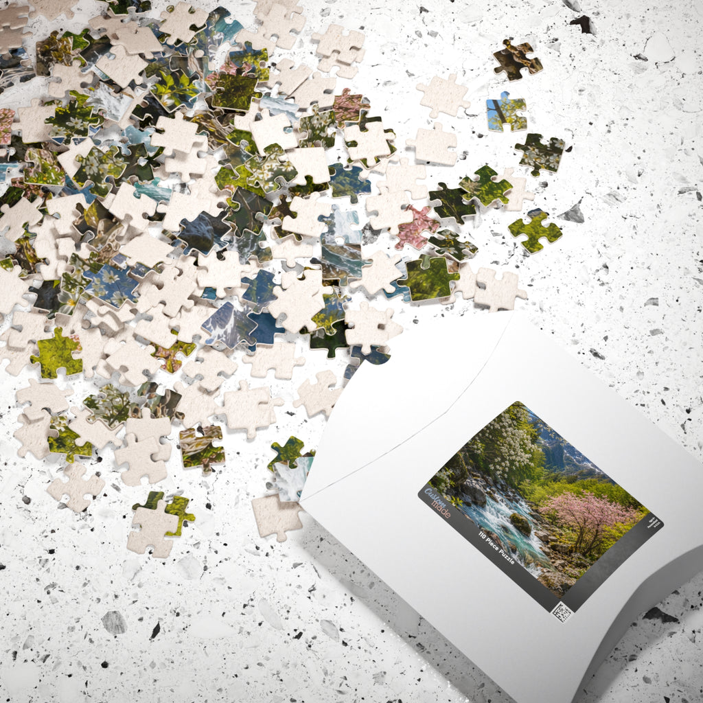 Mountain Spring River Puzzle — Scenic Nature Jigsaw (110/252/520/1014 pcs)