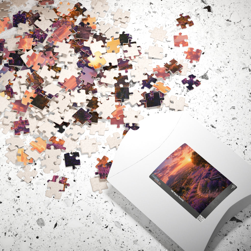 Lavender Sunset Puzzle — Scenic Landscape Jigsaw (110–1014 Pieces)
